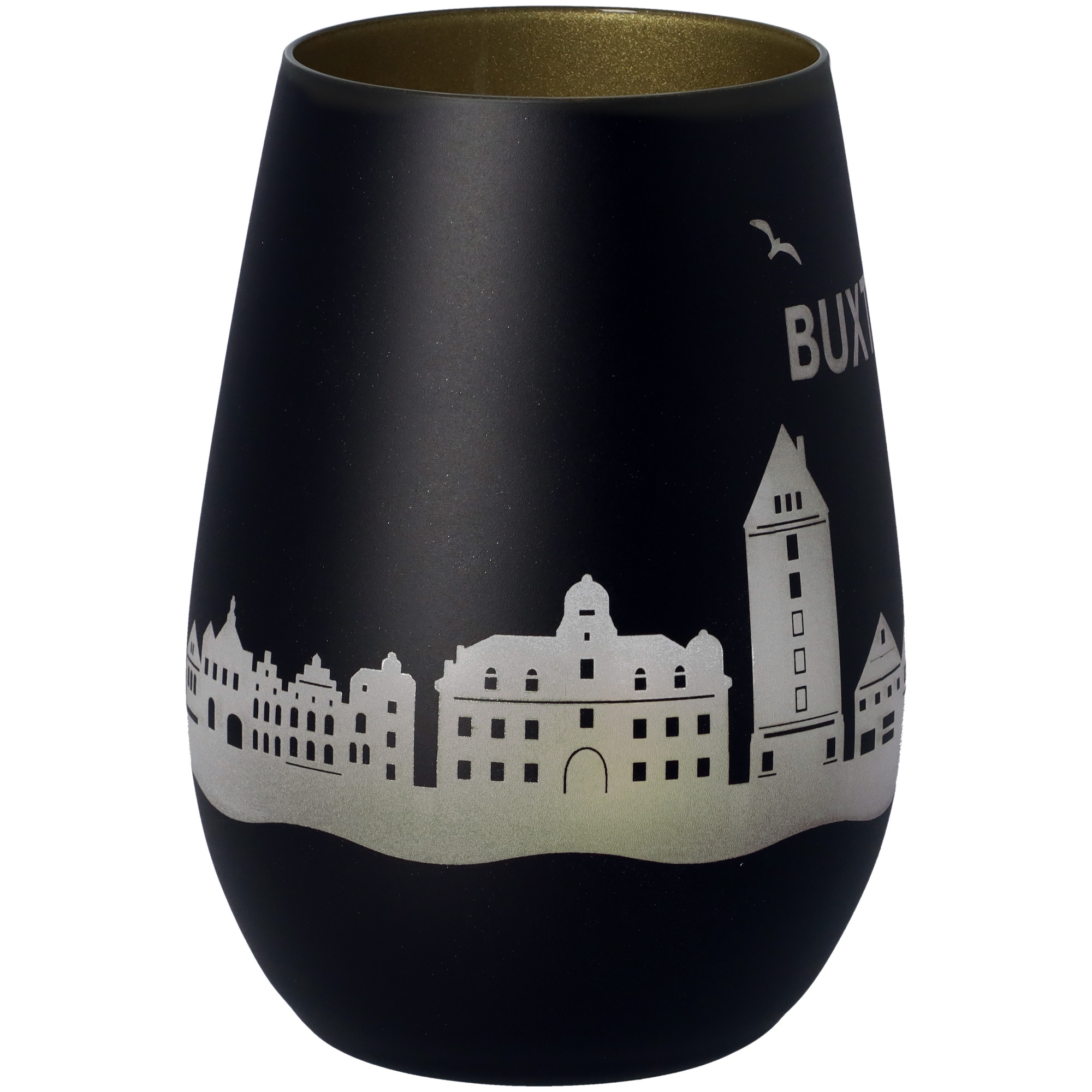 Windlicht Skyline Buxtehude Schwarz/Gold Windlicht Skyline Buxtehude Schwarz/Gold