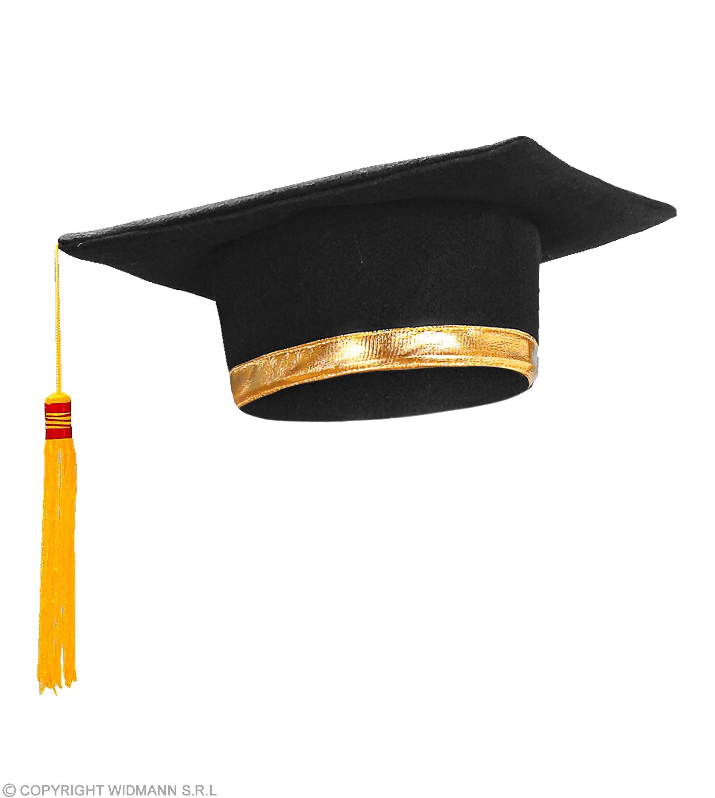 Akademikerhut mit Quaste, Schwarz/Gold Akademikerhut mit Quaste, Schwarz/Gold