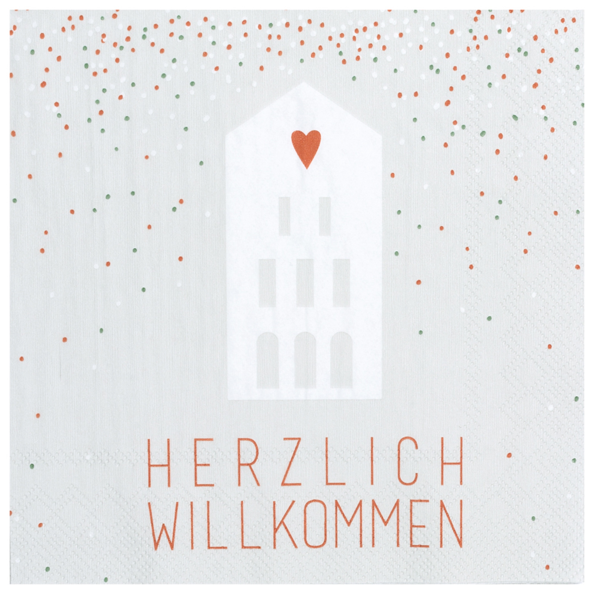 Räder Design - 20 Servietten "Herzlich Willkommen"