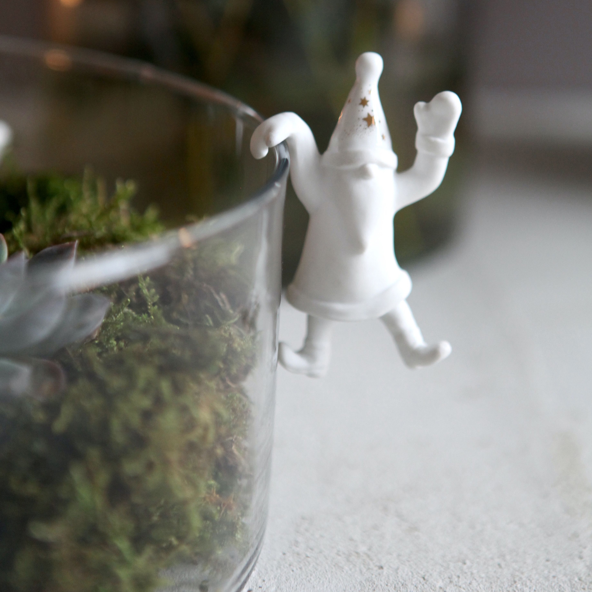 Porzellan Kletter Santa "Goldene Sterne" Porzellan Kletter Santa "Goldene Sterne"