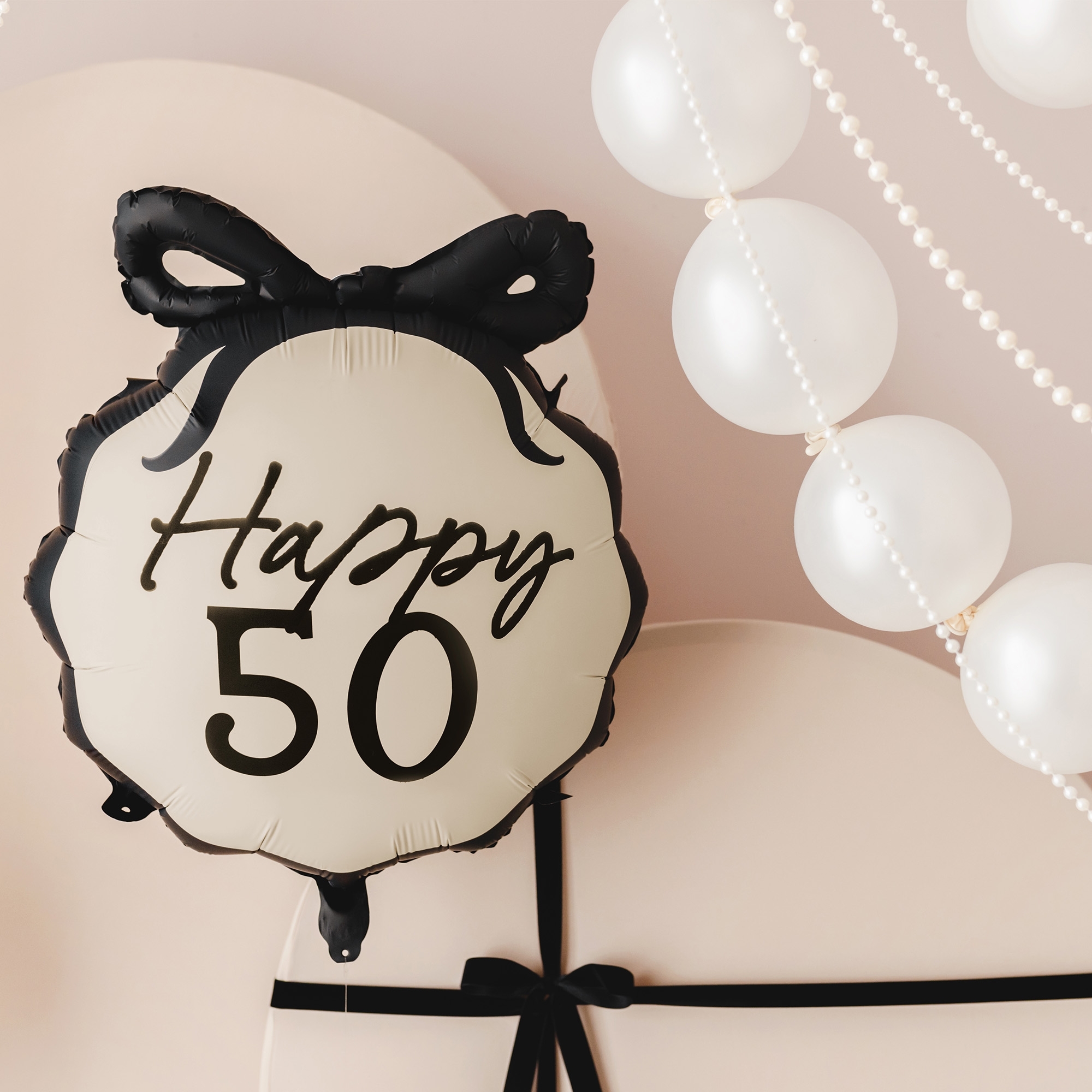 Folienballon "Happy 50." 45cm Ballon, Text, Symbol, Nummer