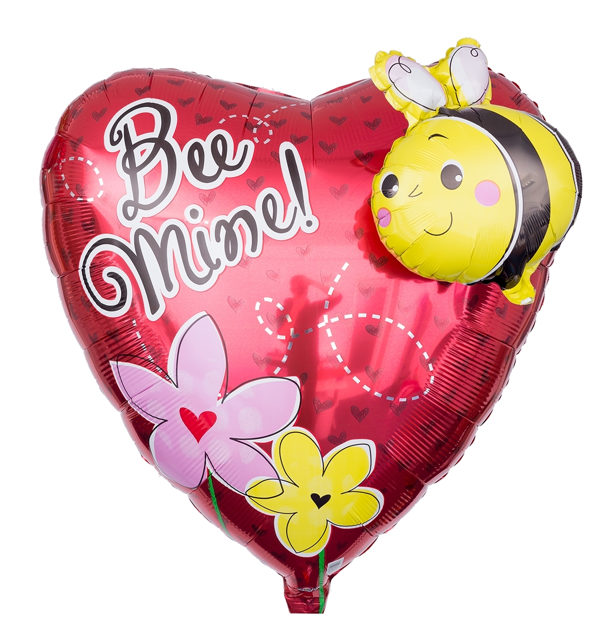 Folienballon Herz Bee Mine mit 3D Biene 81 cm