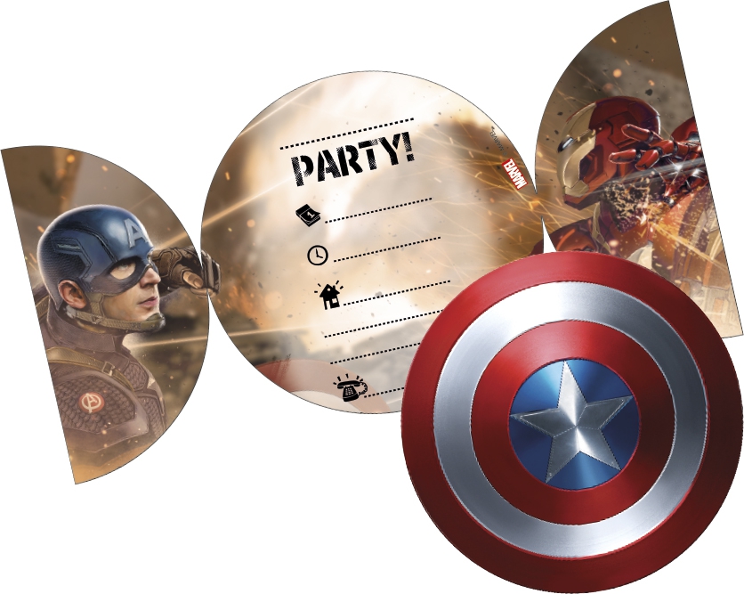 Civil War - 6 Einladungen Civil War - 6 Einladungen