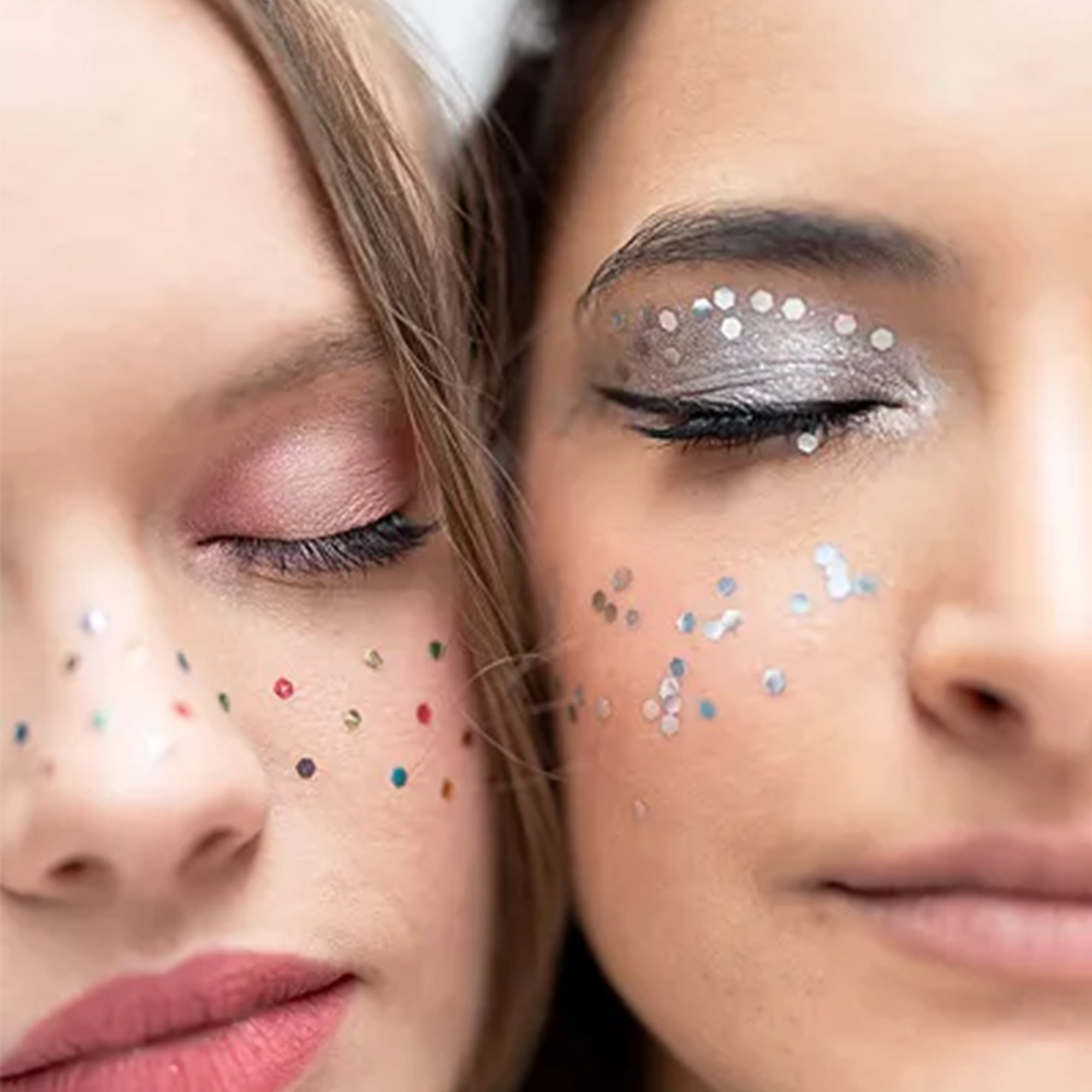 Glitzer für Gesicht und Körper in Bunt, 3 g Gesicht, Kopf, Person