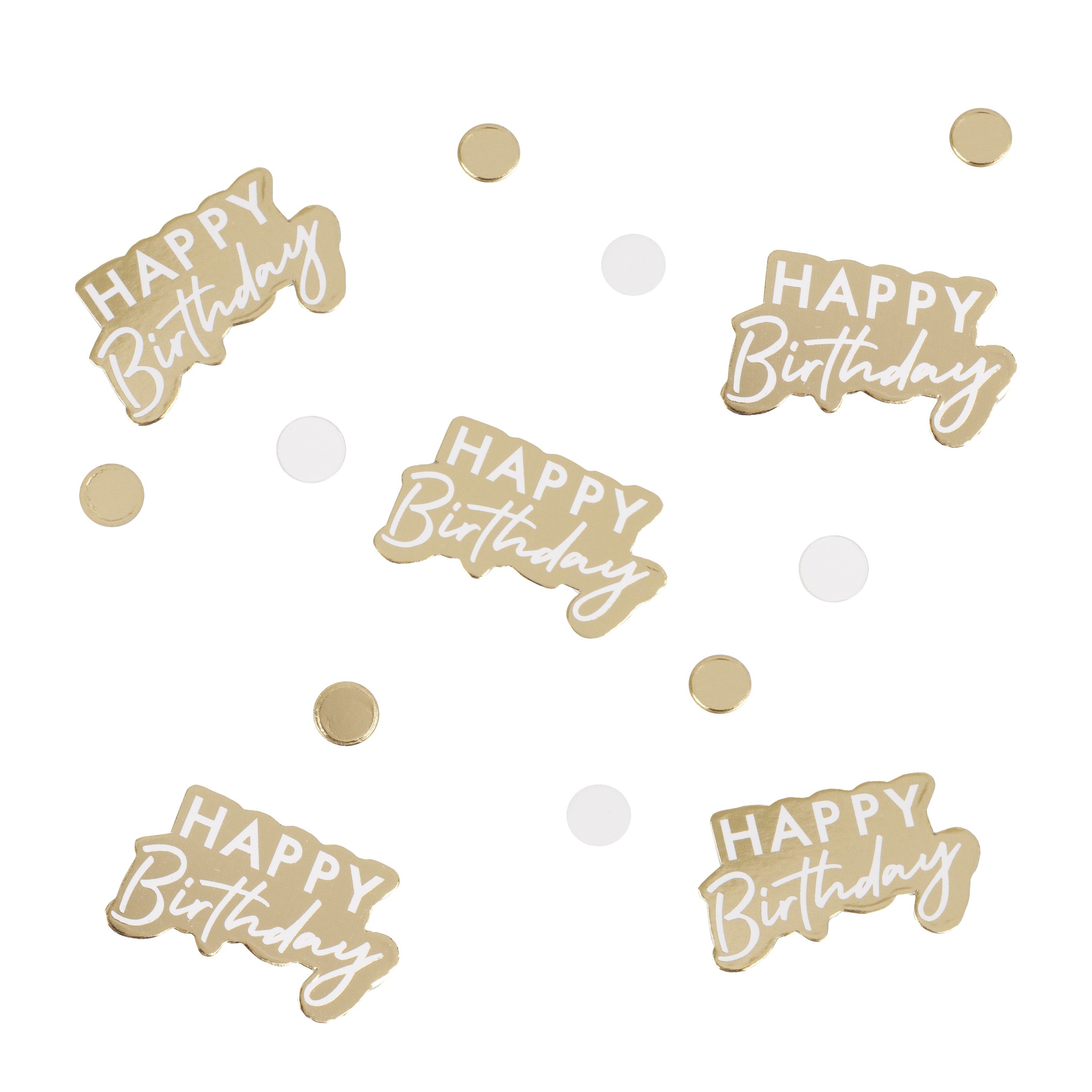 Konfetti "Happy Birthday" Gold/Weiß, 13g Konfetti "Happy Birthday" Gold/Weiß, 13g