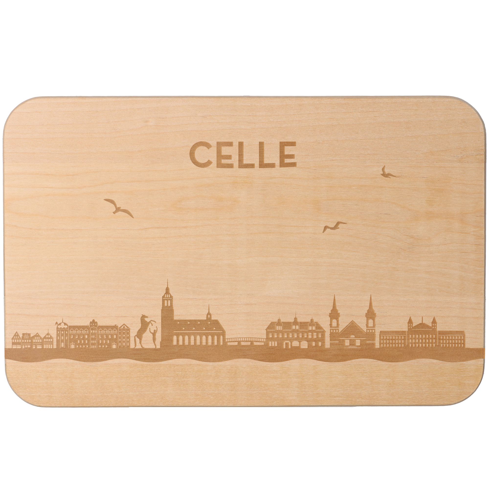 Frühstücksbrett Skyline Celle 23cm x 15cm x 1cm Frühstücksbrett Skyline Celle 23cm x 15cm x 1cm