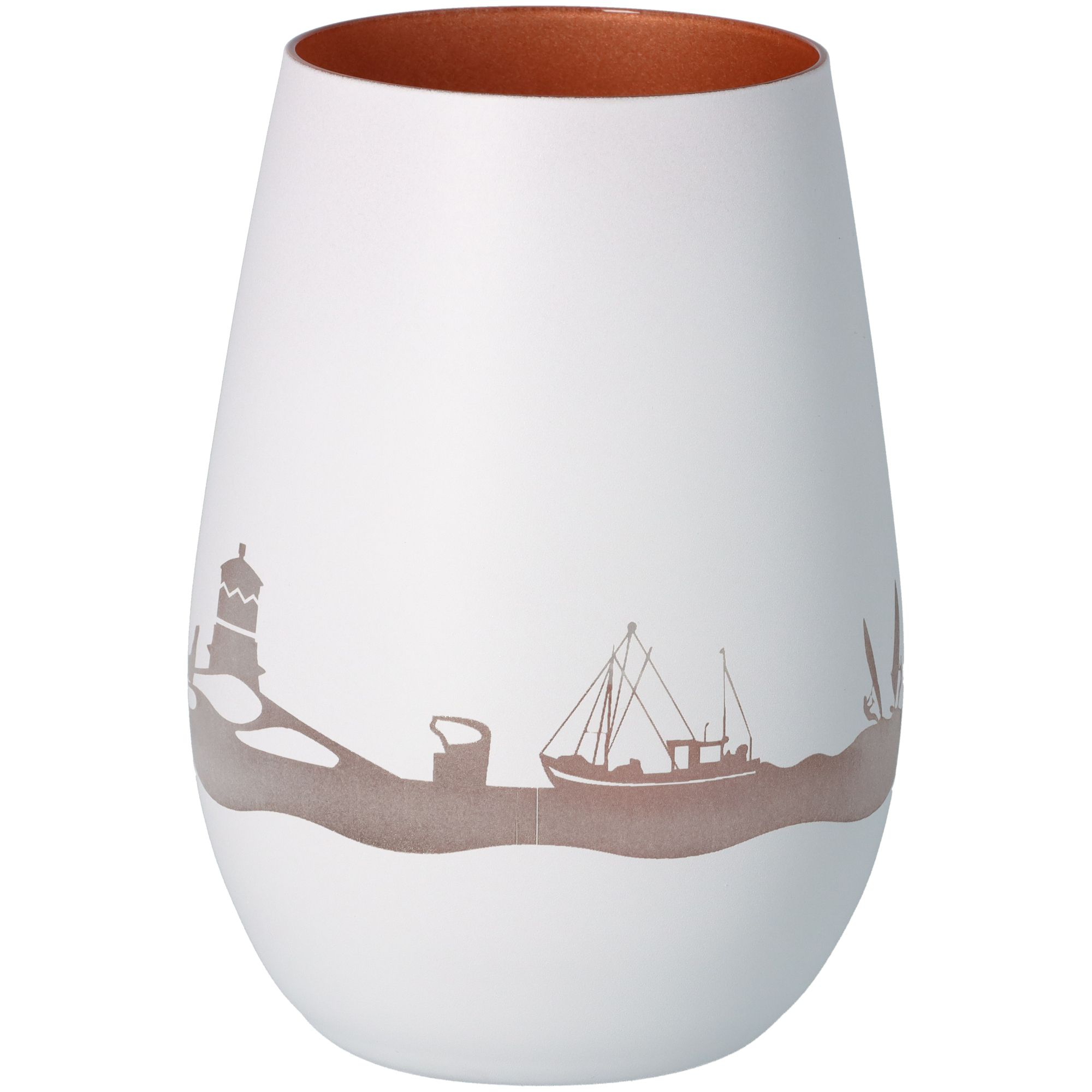 Windlicht Skyline Büsum Weiß/Bronze Windlicht Skyline Büsum Weiß/Bronze