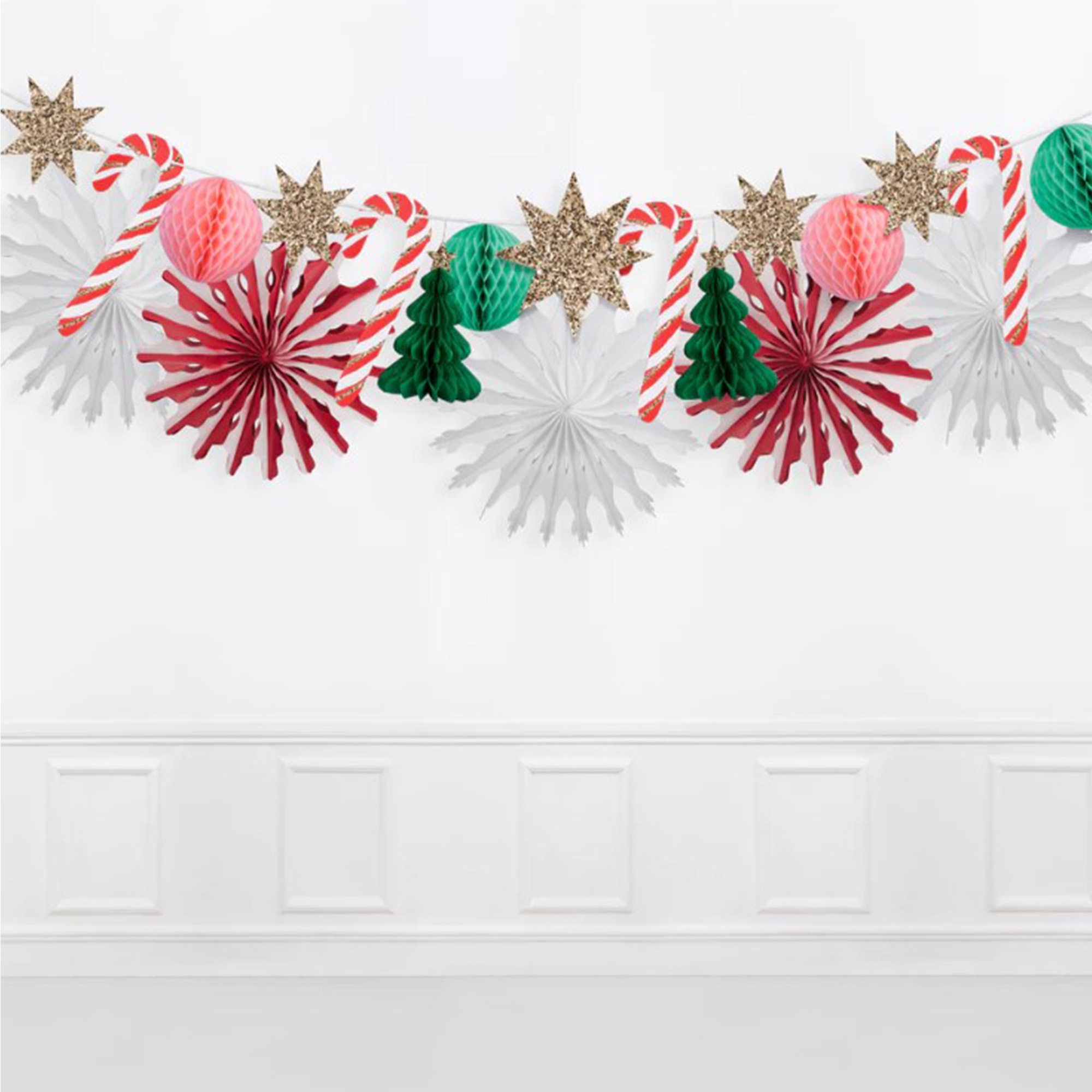 Meri Meri - 1,8 m Weihnachtswabengirlande