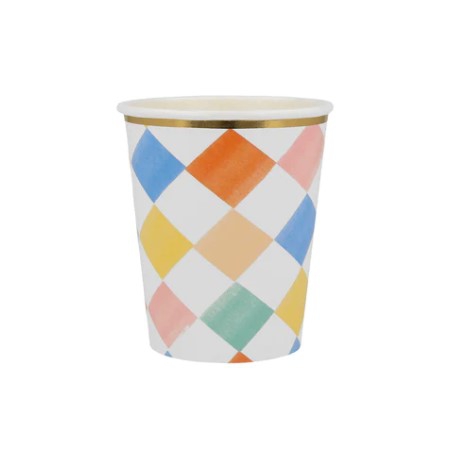 Meri Meri - 8 Pappbecher "Muster" Pastell Meri Meri - 8 Pappbecher "Muster" Pastell