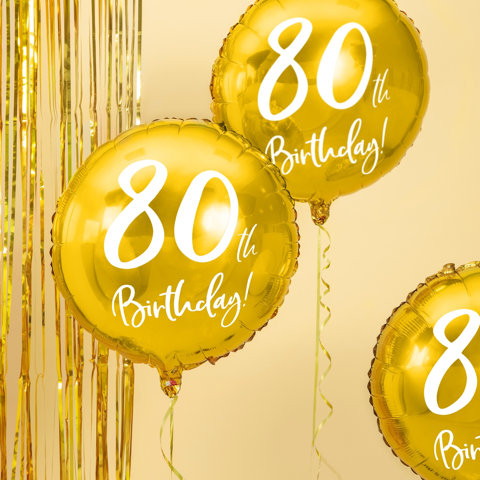 Folienballon "80th Birthday" 45cm Ballon, Text