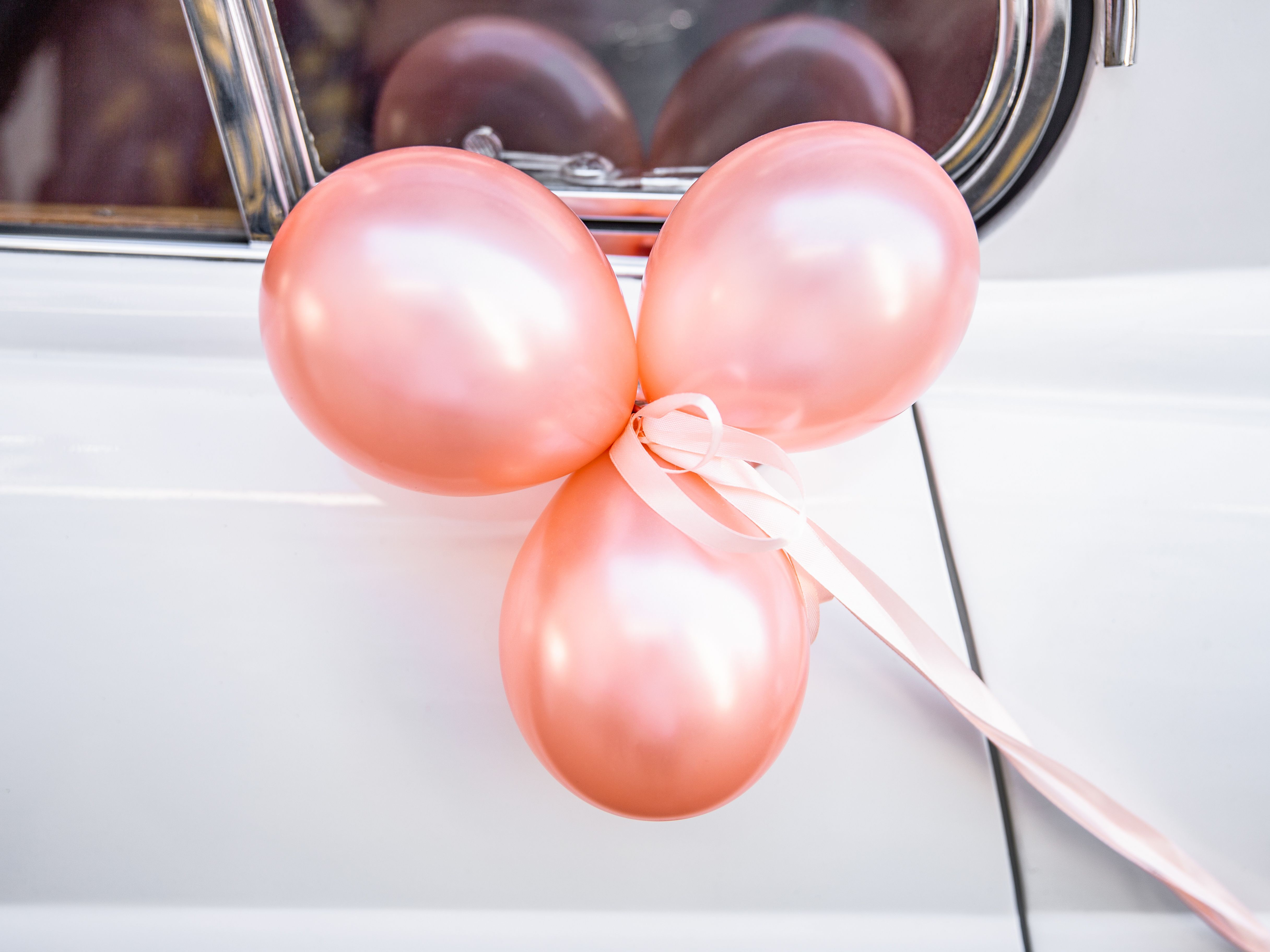 Auto Dekorationsset "LOVE", Roségold 17-teilig