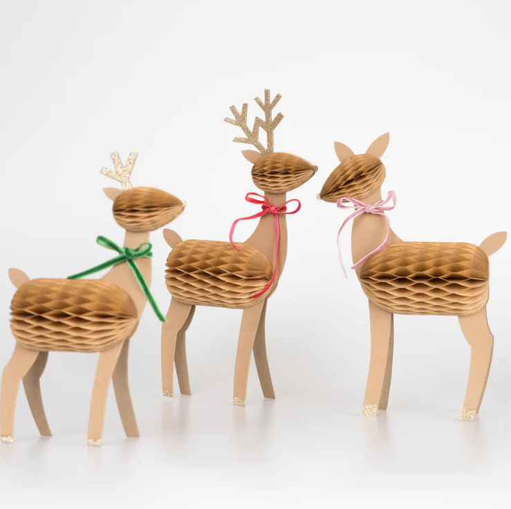 Meri Meri - Waben Rentier Familie Kunst, Kunsthandwerk