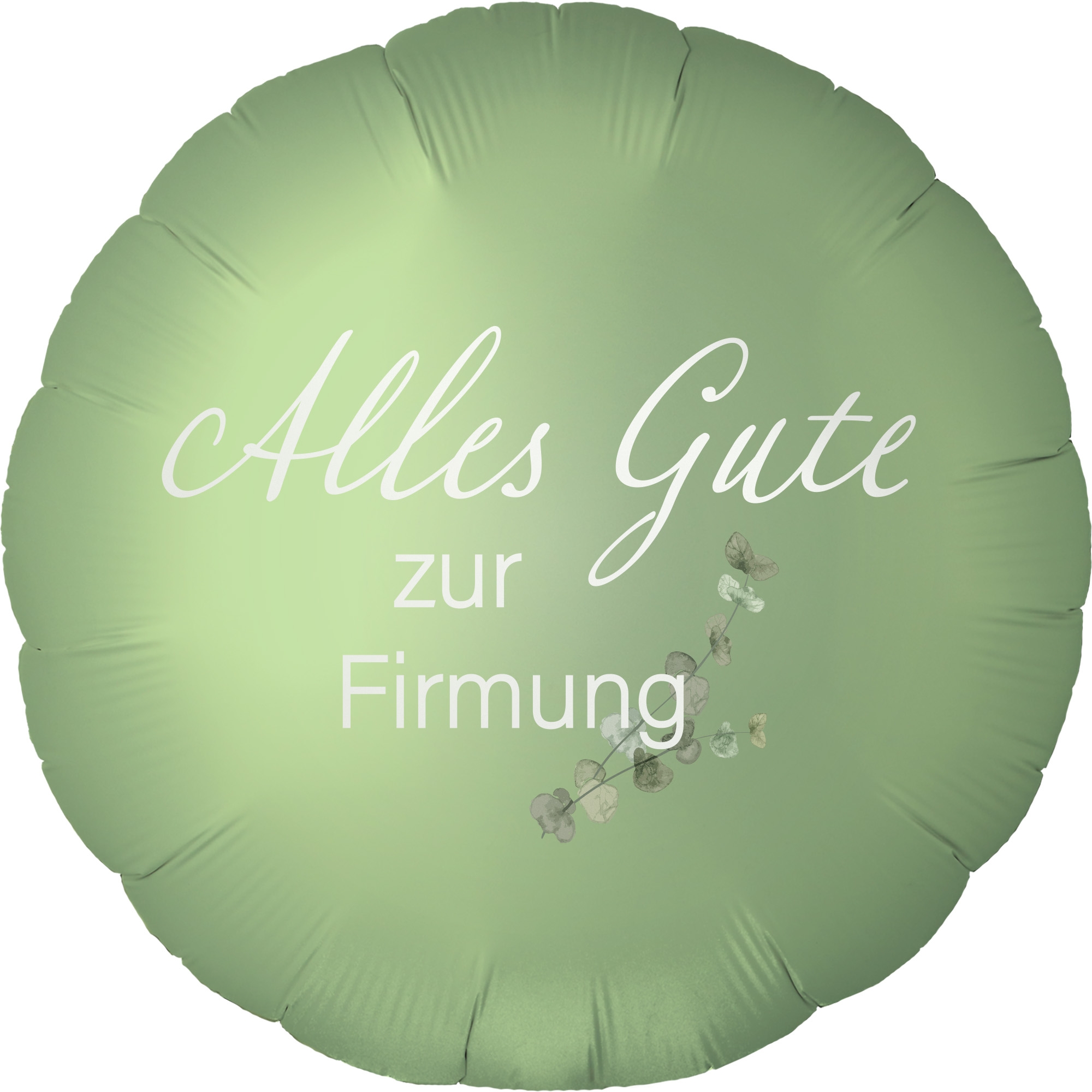 Folienballon Rund Satin Olive Green mit "Alles Gute zur Firmung" 45cm Folienballon Rund Satin Olive Green mit "Alles Gute zur Firmung" 45cm