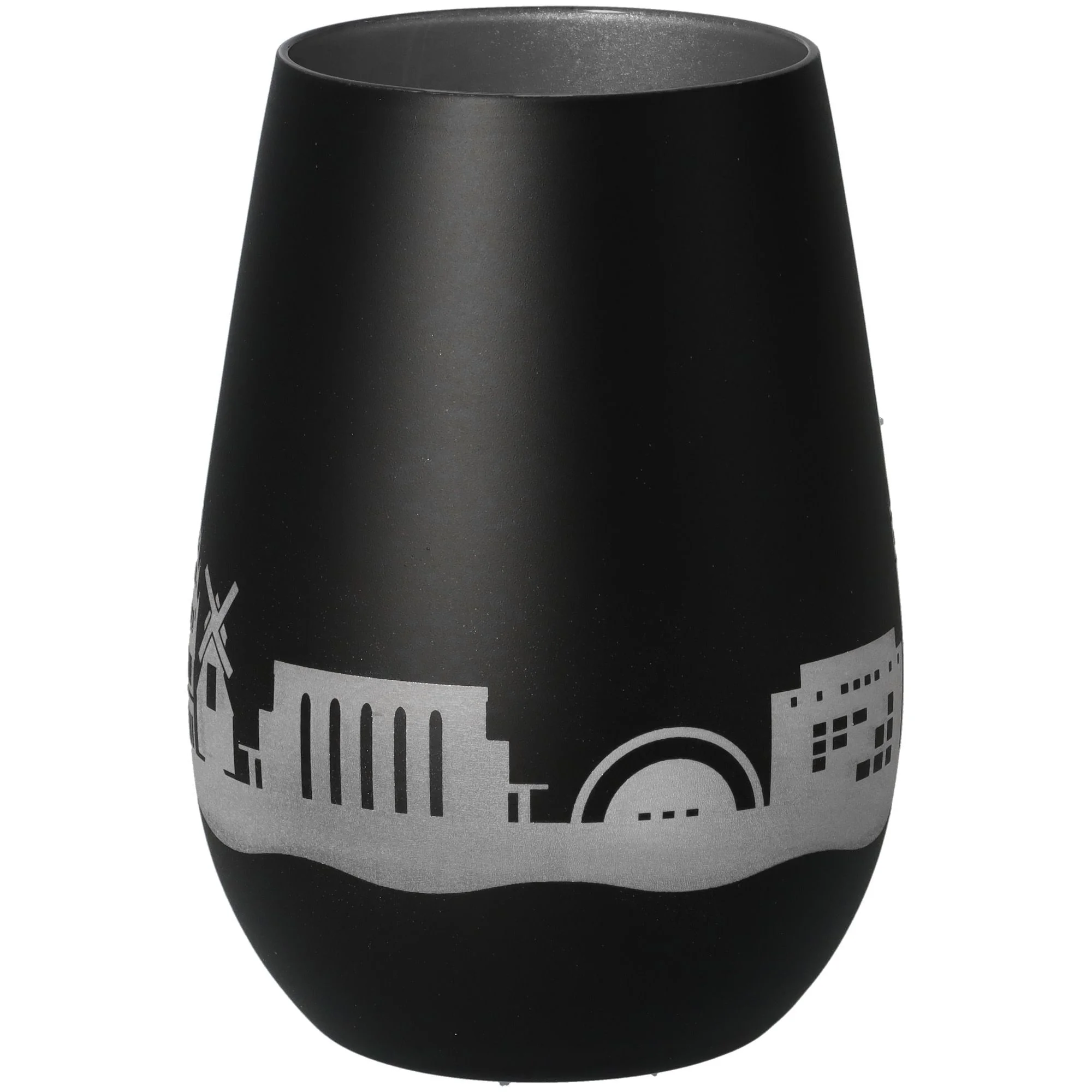 Schmuckbecher, Vase, Schwarz, Urban Silhouette, Matt