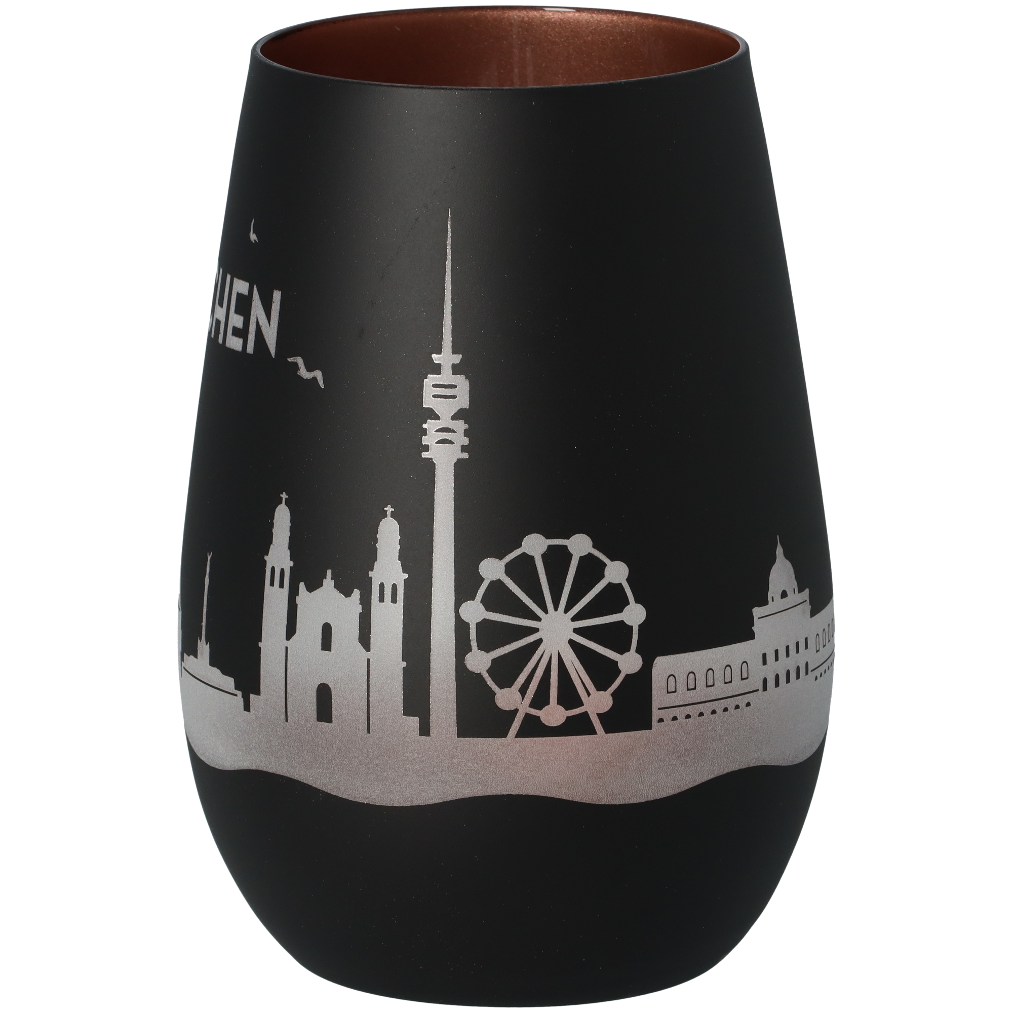 Windlicht Skyline München Schwarz/Bronze Windlicht Skyline München Schwarz/Bronze