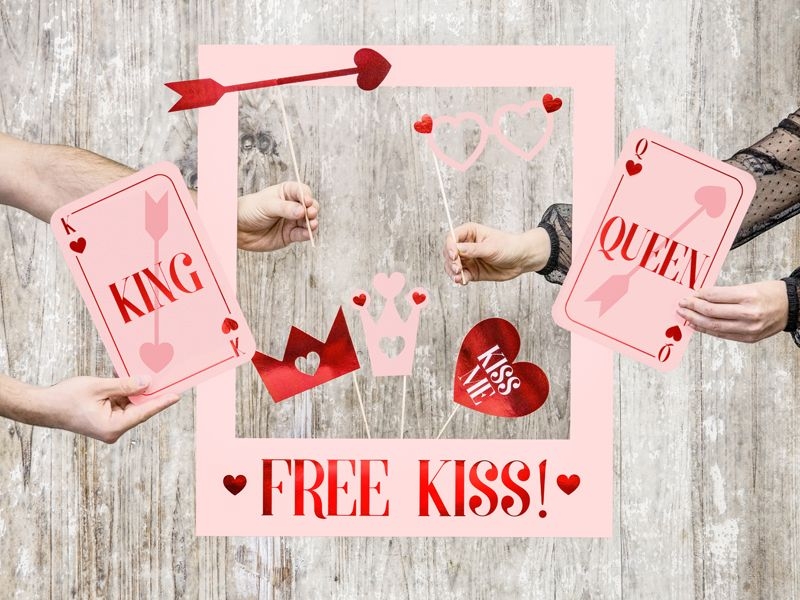 Photo Props-Set zur Hochzeit "Love is in the Air", 7 teilig Photo Props-Set zur Hochzeit "Love is in the Air", 7 teilig