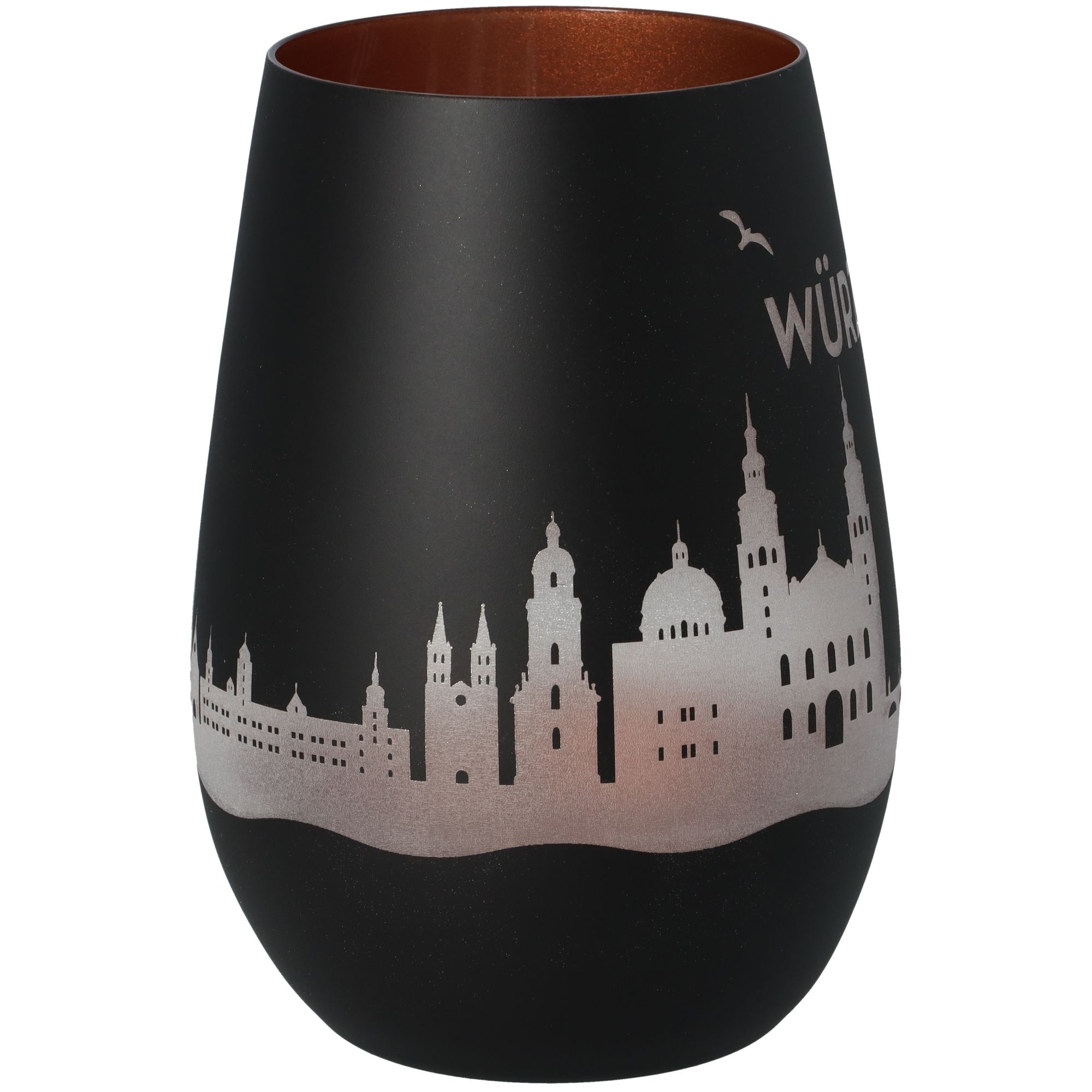 Windlicht Skyline Würzburg Schwarz/Bronze Windlicht Skyline Würzburg Schwarz/Bronze