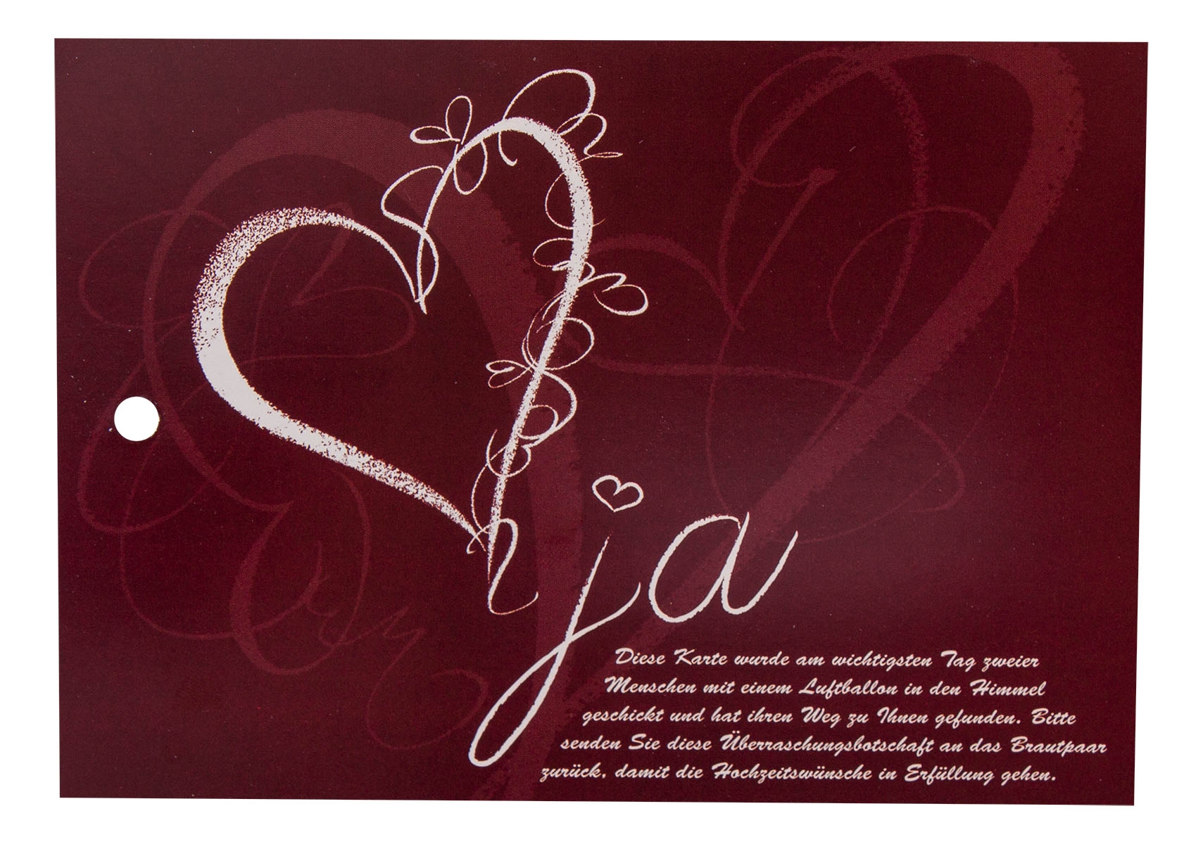 Flugkarte Hochzeit JA Flugkarte Hochzeit JA