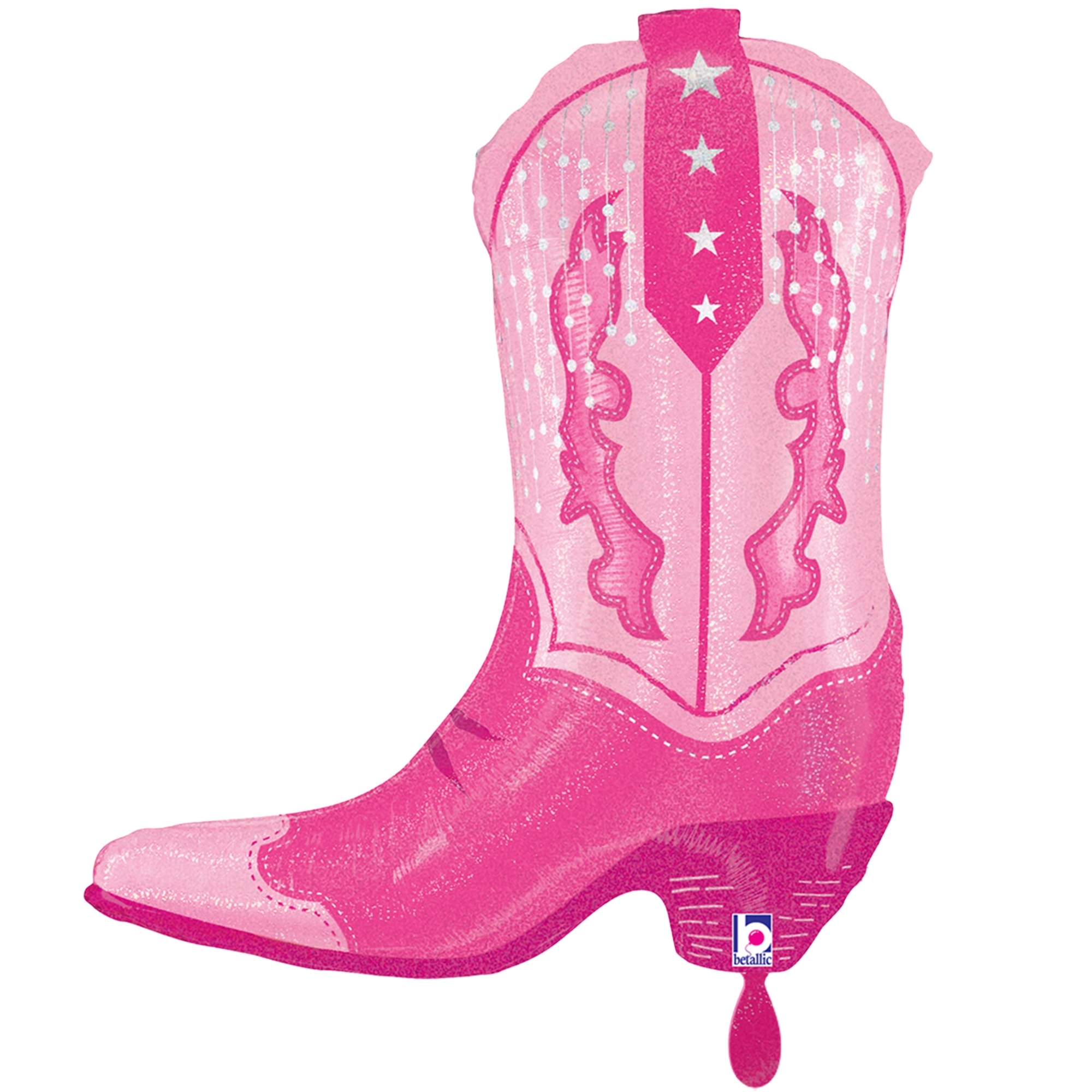 Folienballon "Pinke Cowgirl Boots" 74 cm Bekleidung, Schuhwerk, Schuh, Stiefel, Cowboy-Stiefel