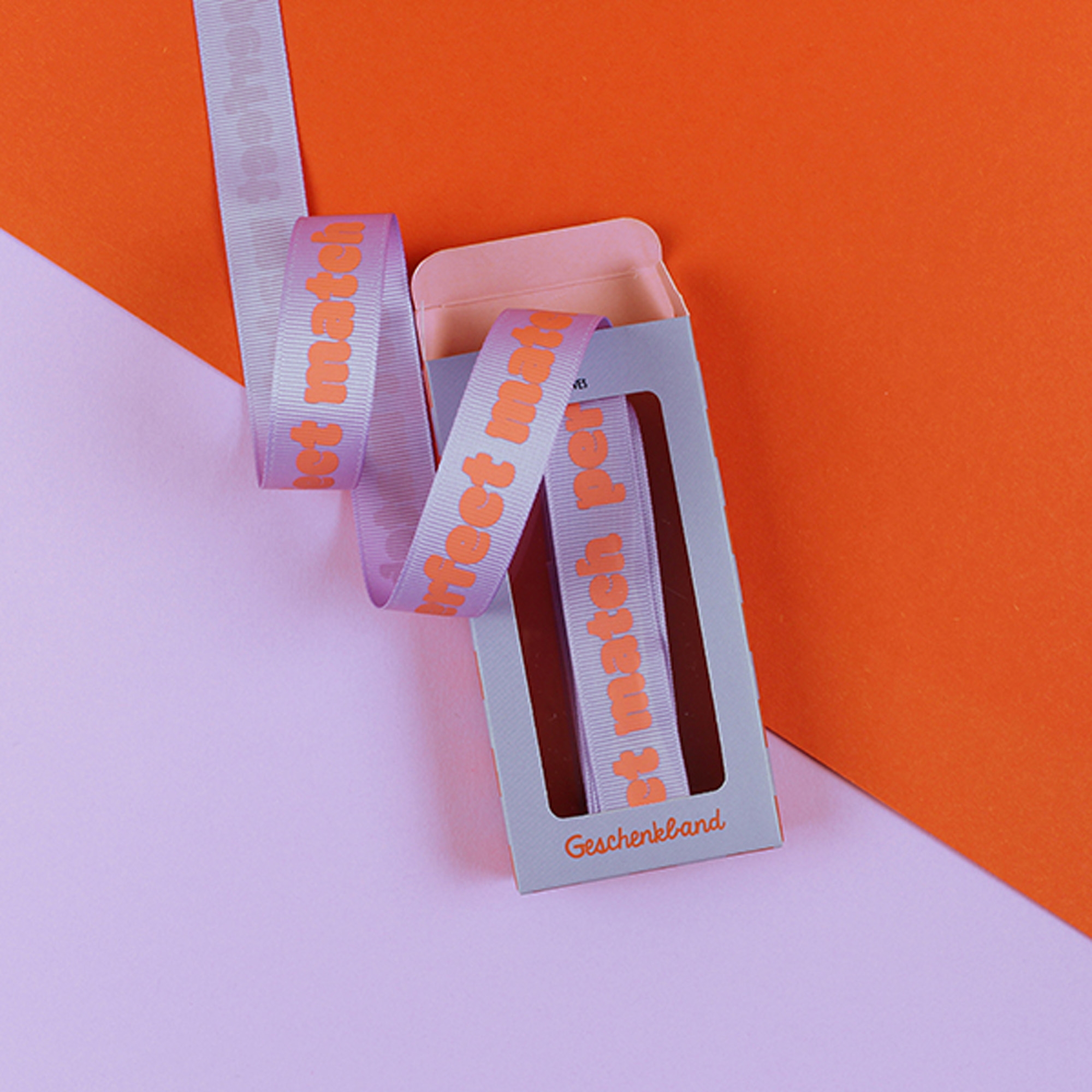 Geschenkband “Perfect Match” Flieder, Lachs, 5m Geschenkband “Perfect Match” Flieder, Lachs, 5m