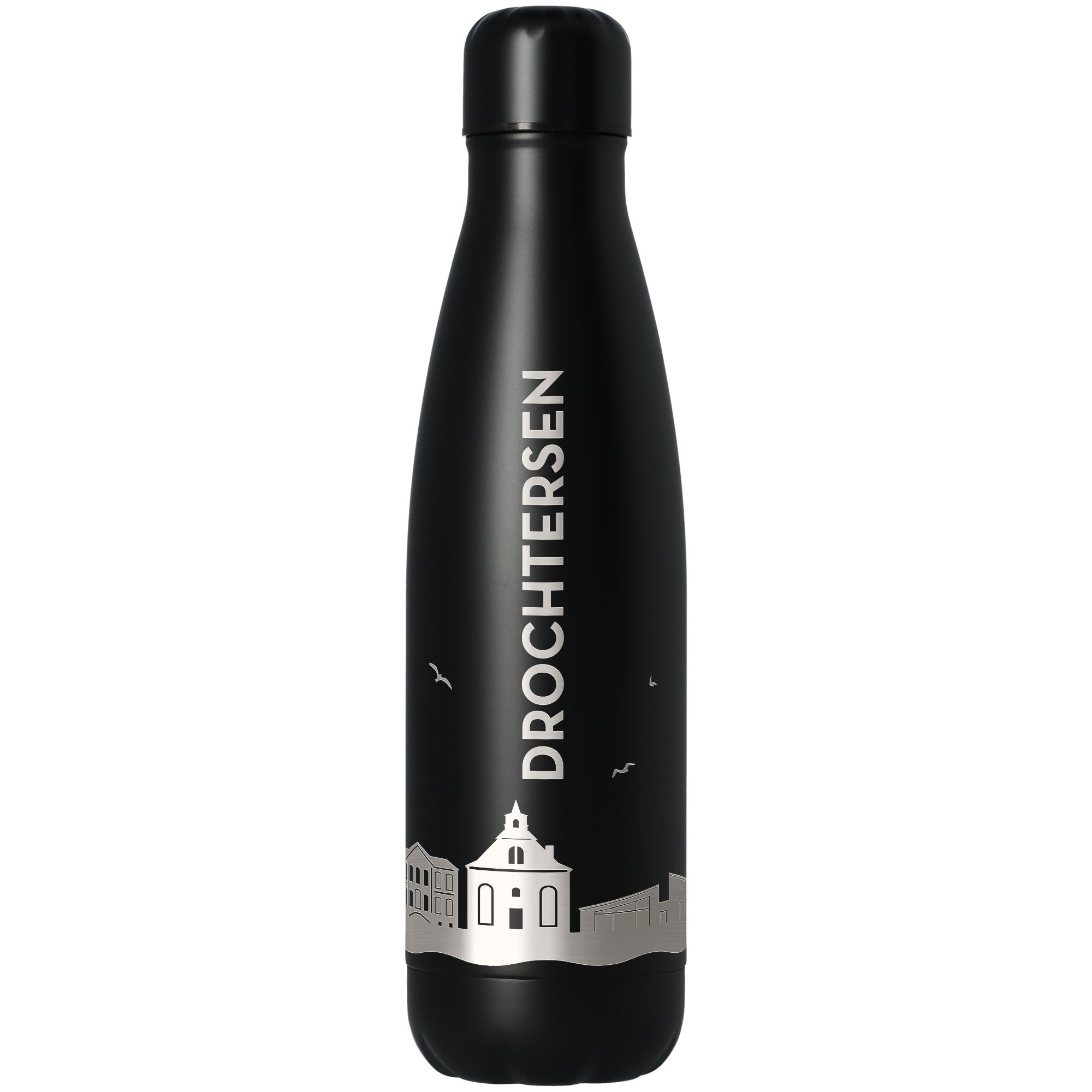 Trinkflasche Skyline Drochtersen Schwarz 500ml Flasche, Wasserflasche