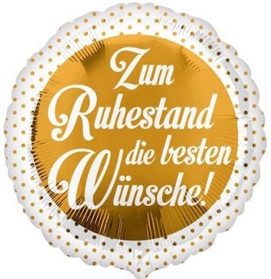 Folienballon Zum Ruhestand die besten Wünche 43cm Folienballon Zum Ruhestand die besten Wünche 43cm