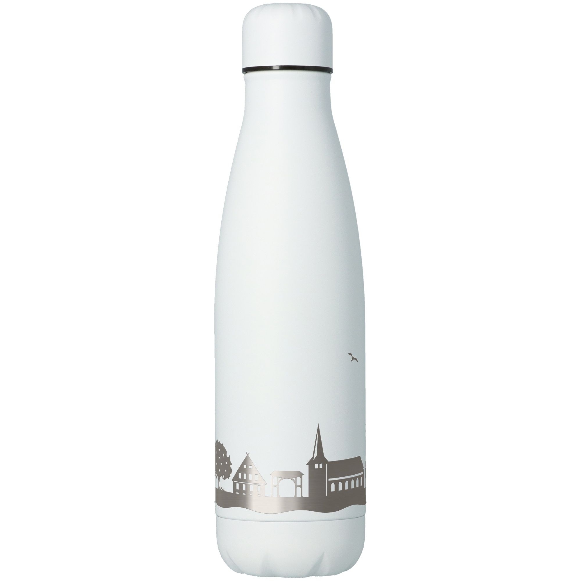 Trinkflasche Skyline Altes Land Weiß 500ml Flasche, Wasserflasche