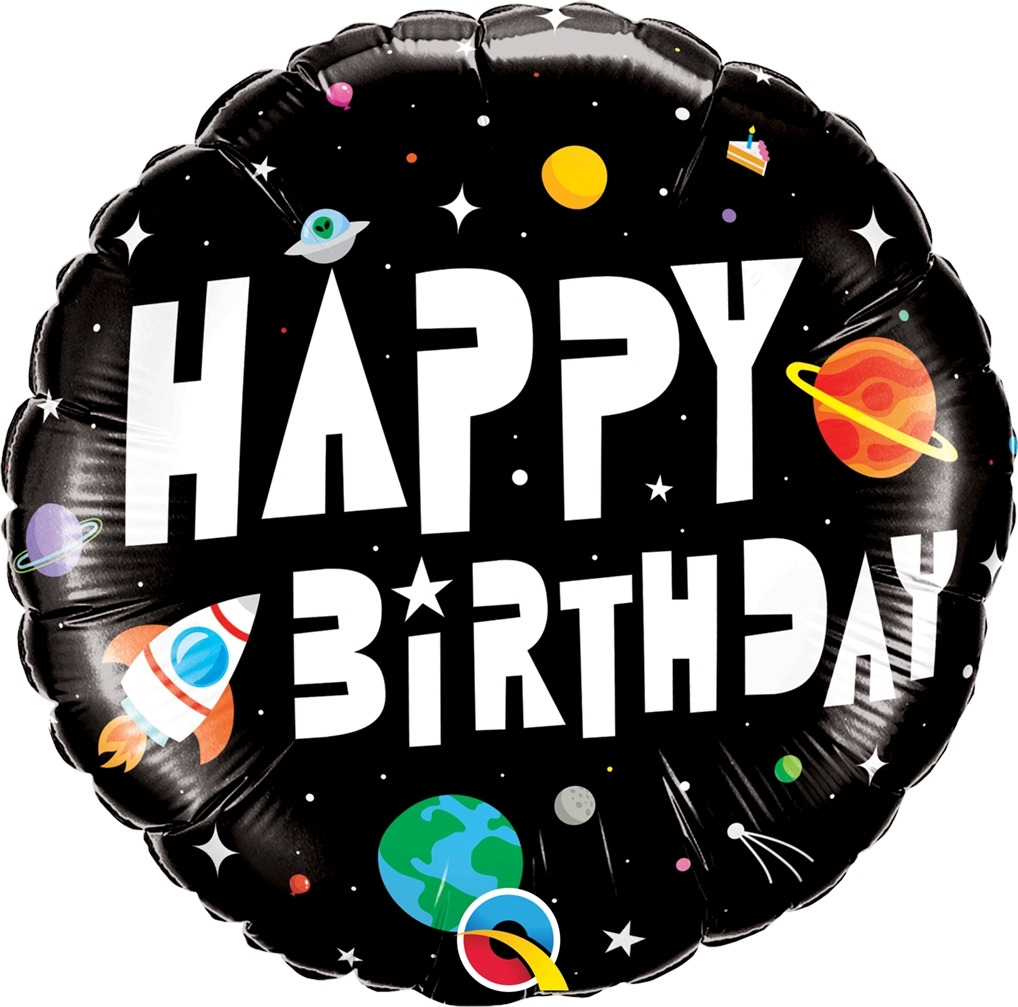 Geburtstagsballon Happy Birthday Astronaut 45cm