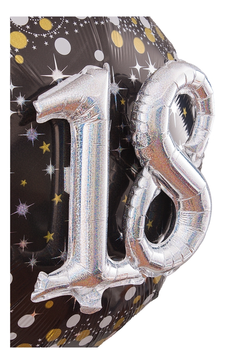 Folienballon Sparkling Birthday mit 3D-18 81cm Folienballon Sparkling Birthday mit 3D-18 81cm