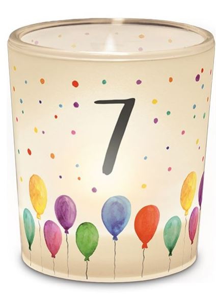 Teelichtglas "7" Teelichtglas "7"
