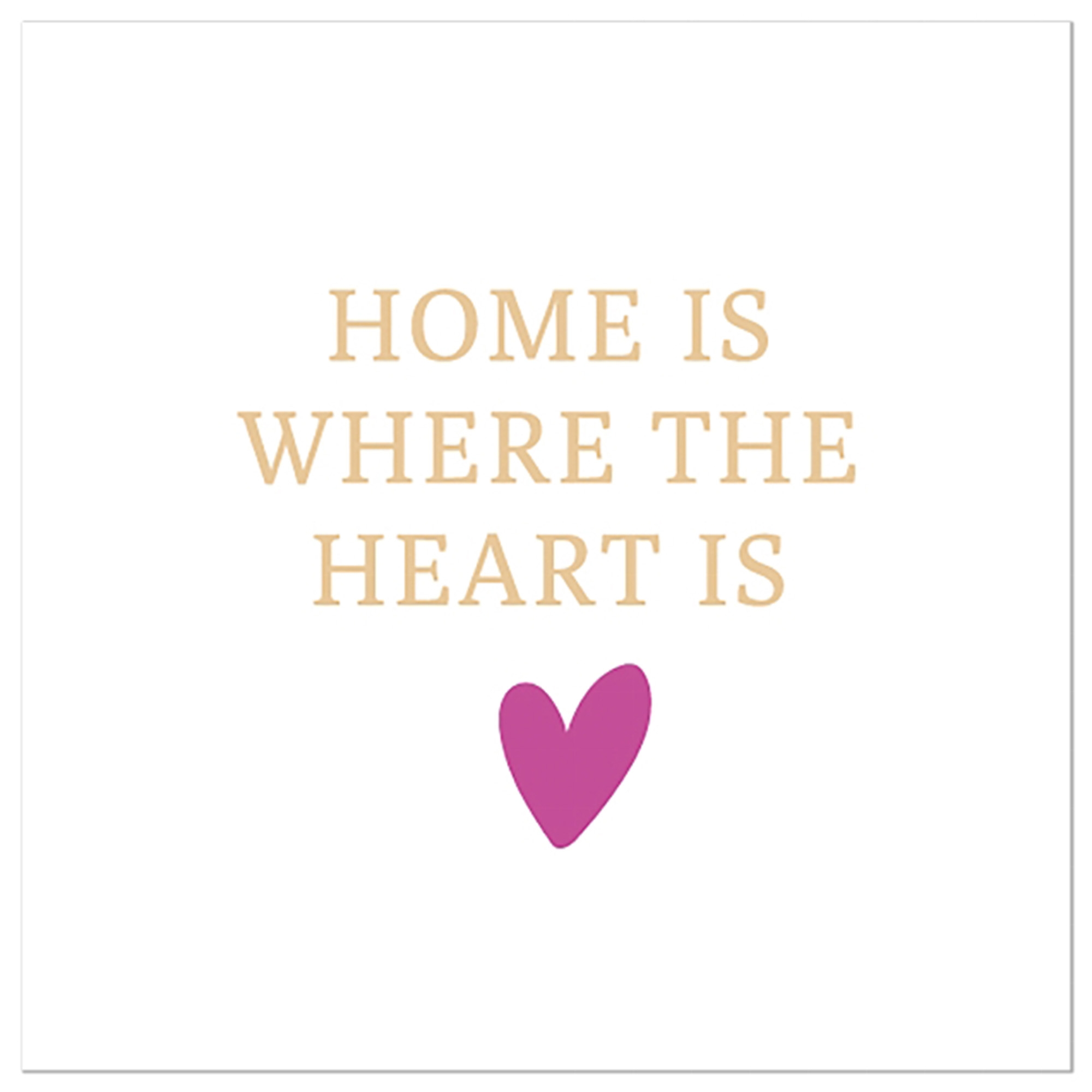 20 Servietten "Home is where the heart is" Pink Briefumschlag, Grußkarte, Post