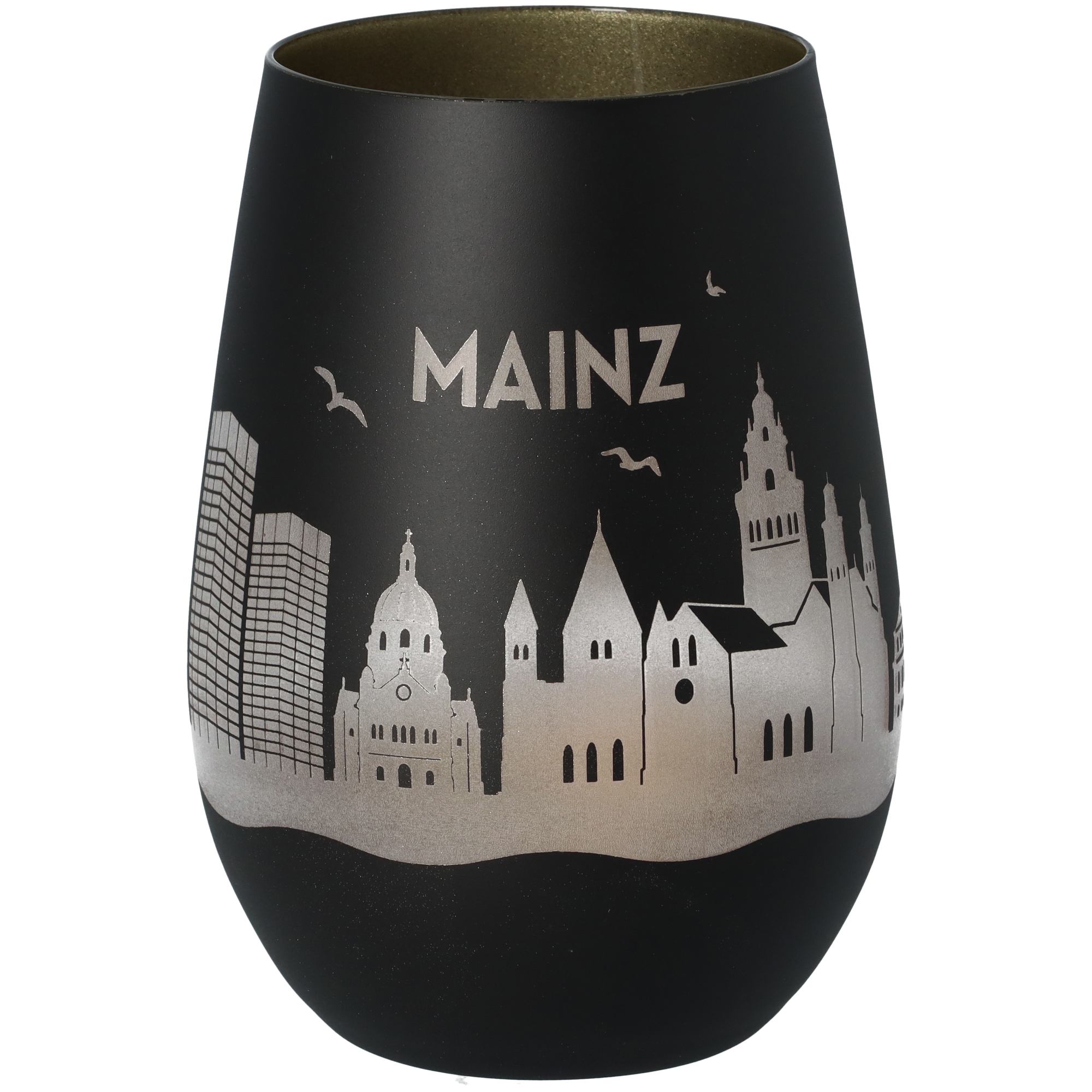 Windlicht Skyline Mainz Schwarz/Gold Windlicht Skyline Mainz Schwarz/Gold