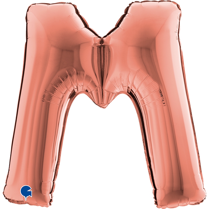 Folienballon Buchstabe M Roségold 100cm Folienballon Buchstabe M Roségold 100cm