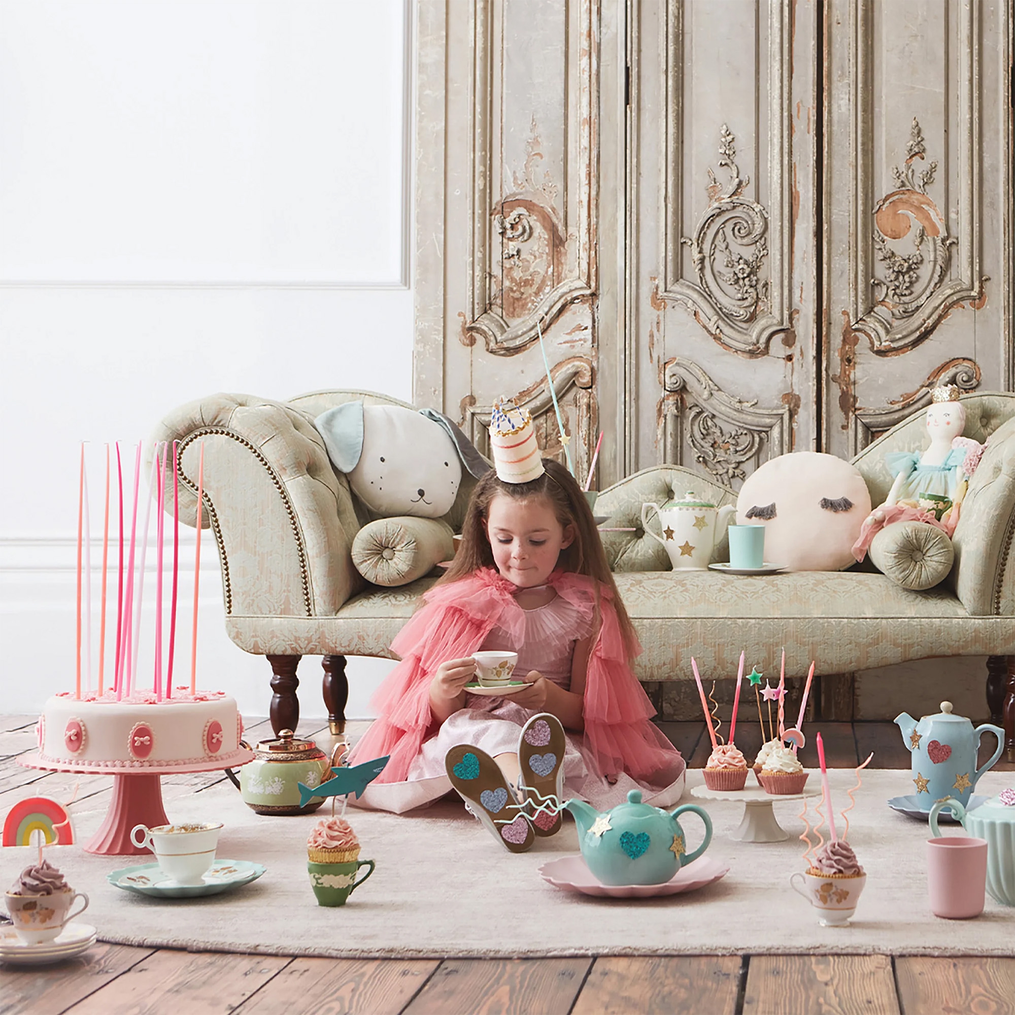 Meri Meri - 12 lange Geburtstagskerzen, Pink Leute, Person, Geburtstagstorte, Dekoration für Ihr Zuhause, Kind