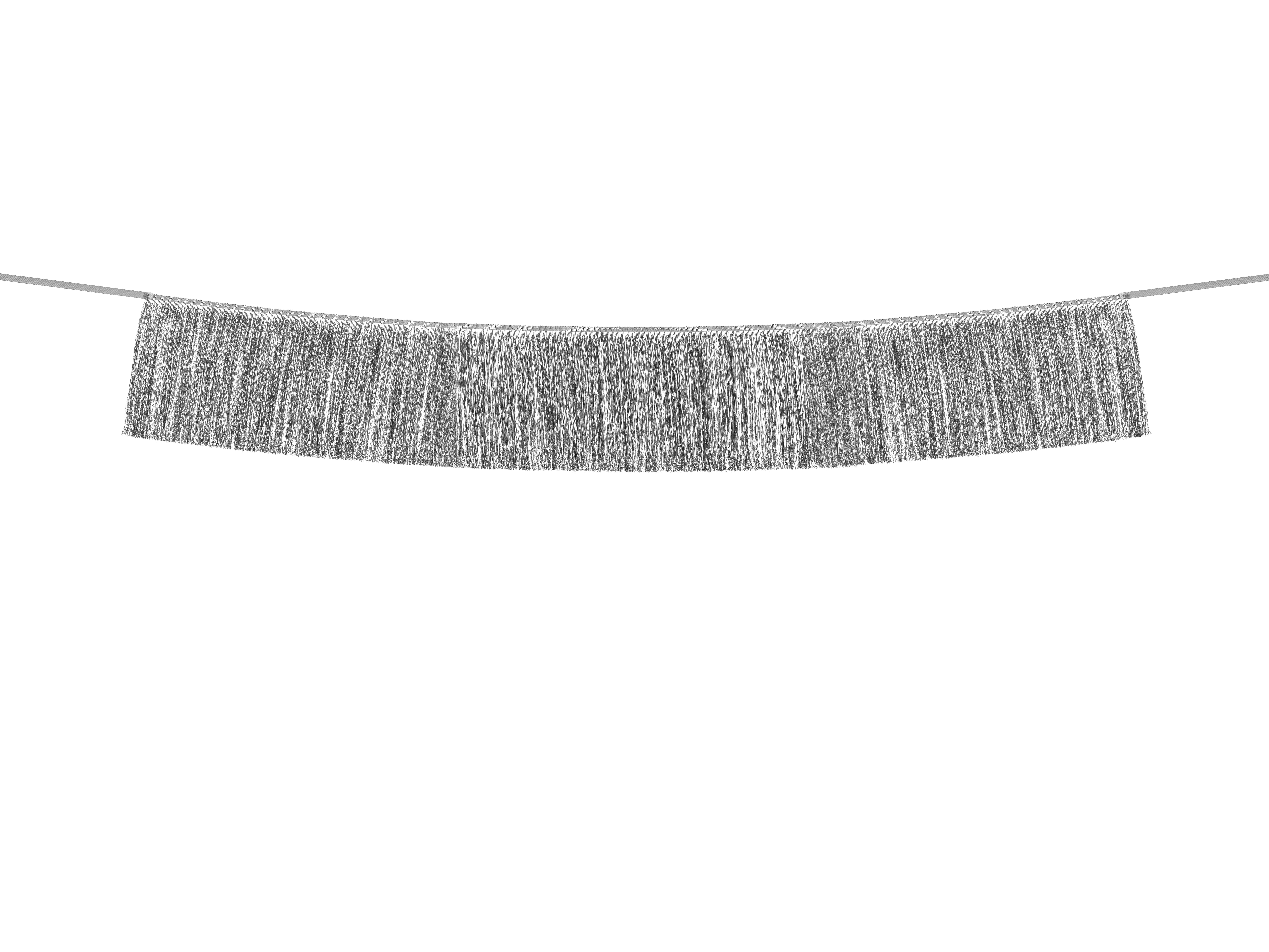 Fransengirlande Silber 135cm