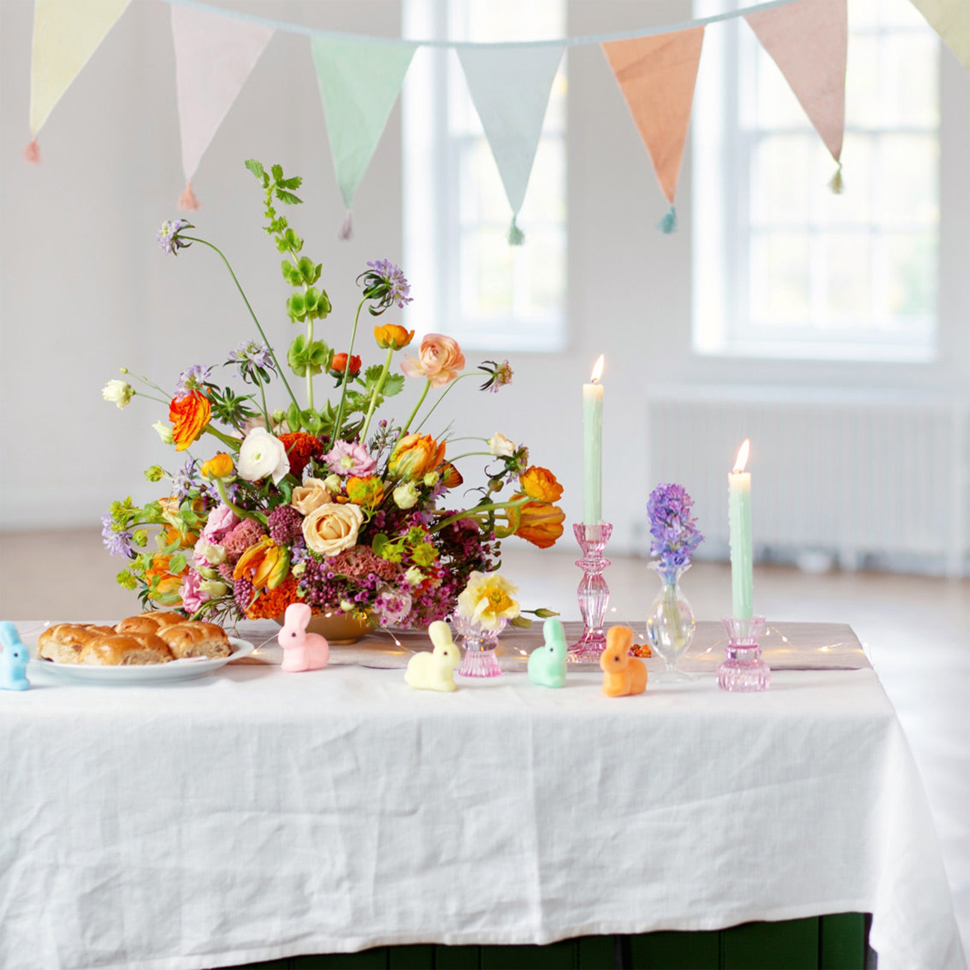 Baumwoll-Girlande Pastell 3 m Baumwoll-Girlande Pastell 3 m