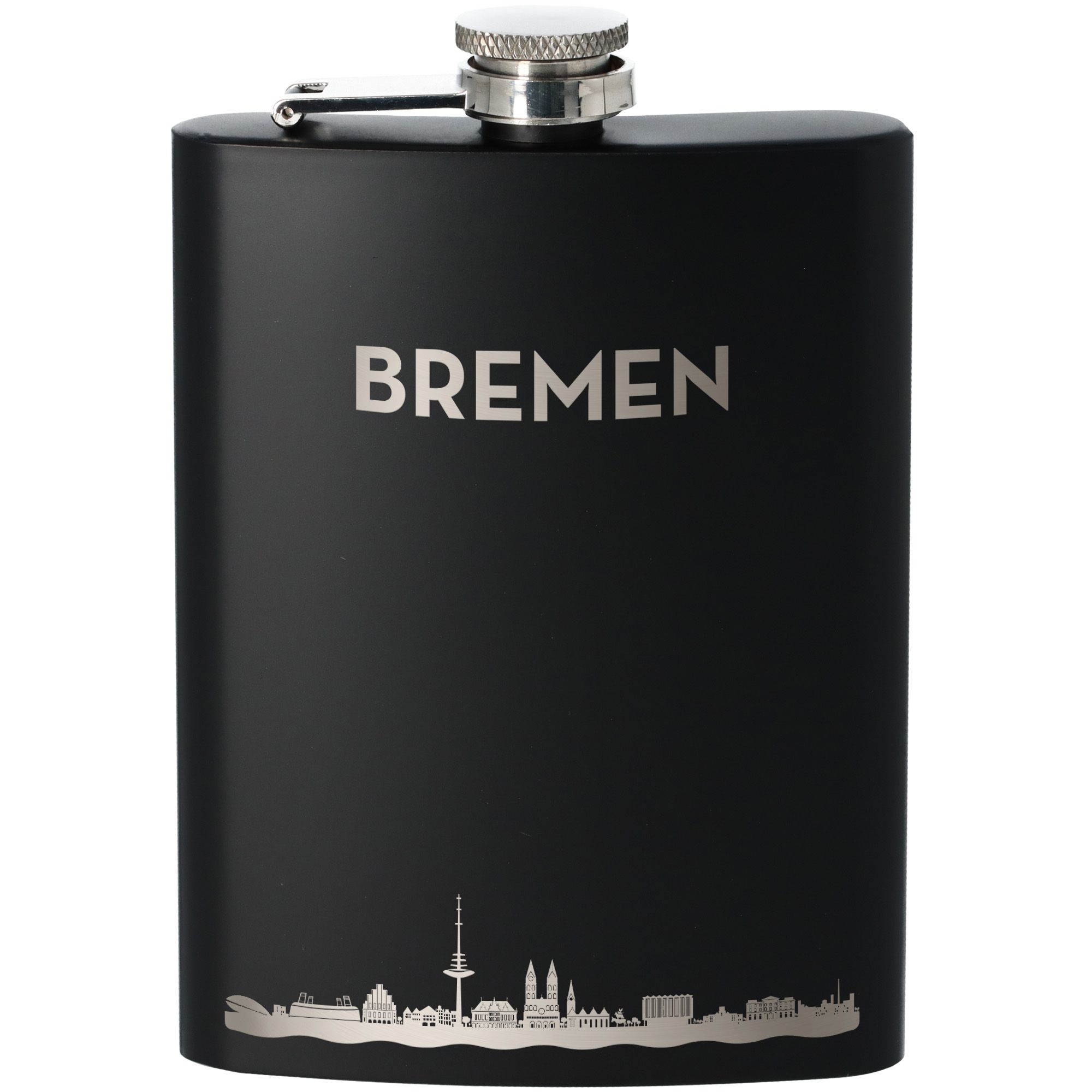 Flachmann Skyline Bremen Schwarz 225ml Flachmann Skyline Bremen Schwarz 225ml