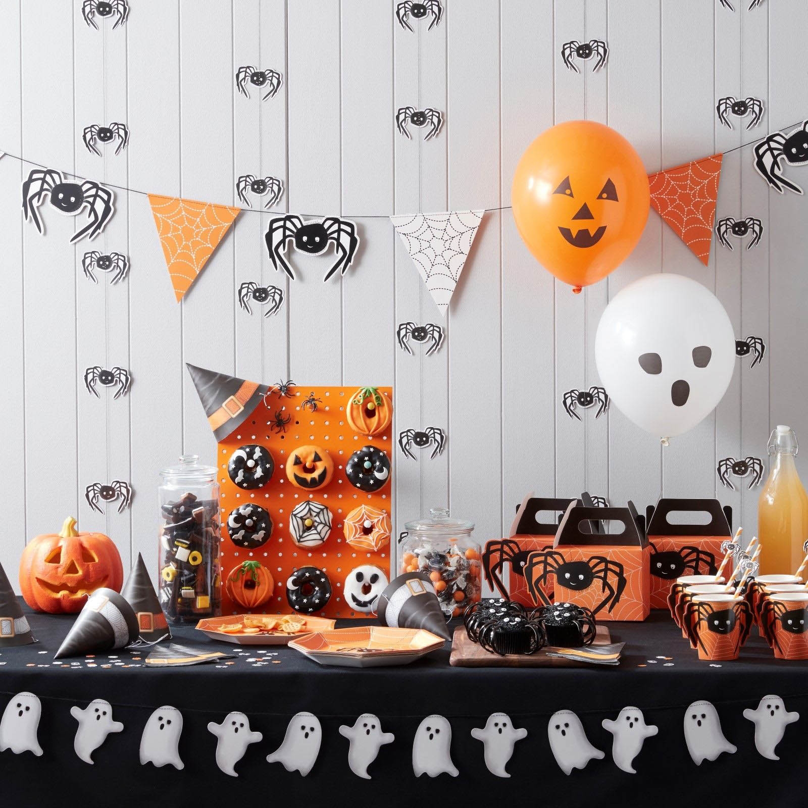 Spooky Spider - 6 Hexen-Partyhüte Spooky Spider - 6 Hexen-Partyhüte