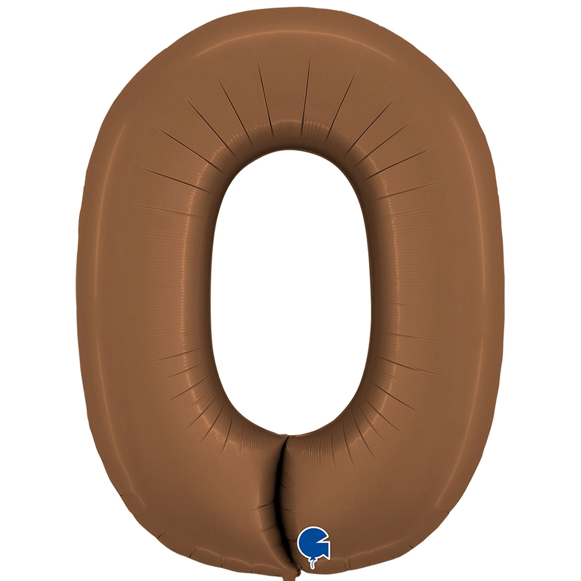 Folienballon Zahl 0 Satin Chocolate 100cm Kissen, Dekoration für Zuhause