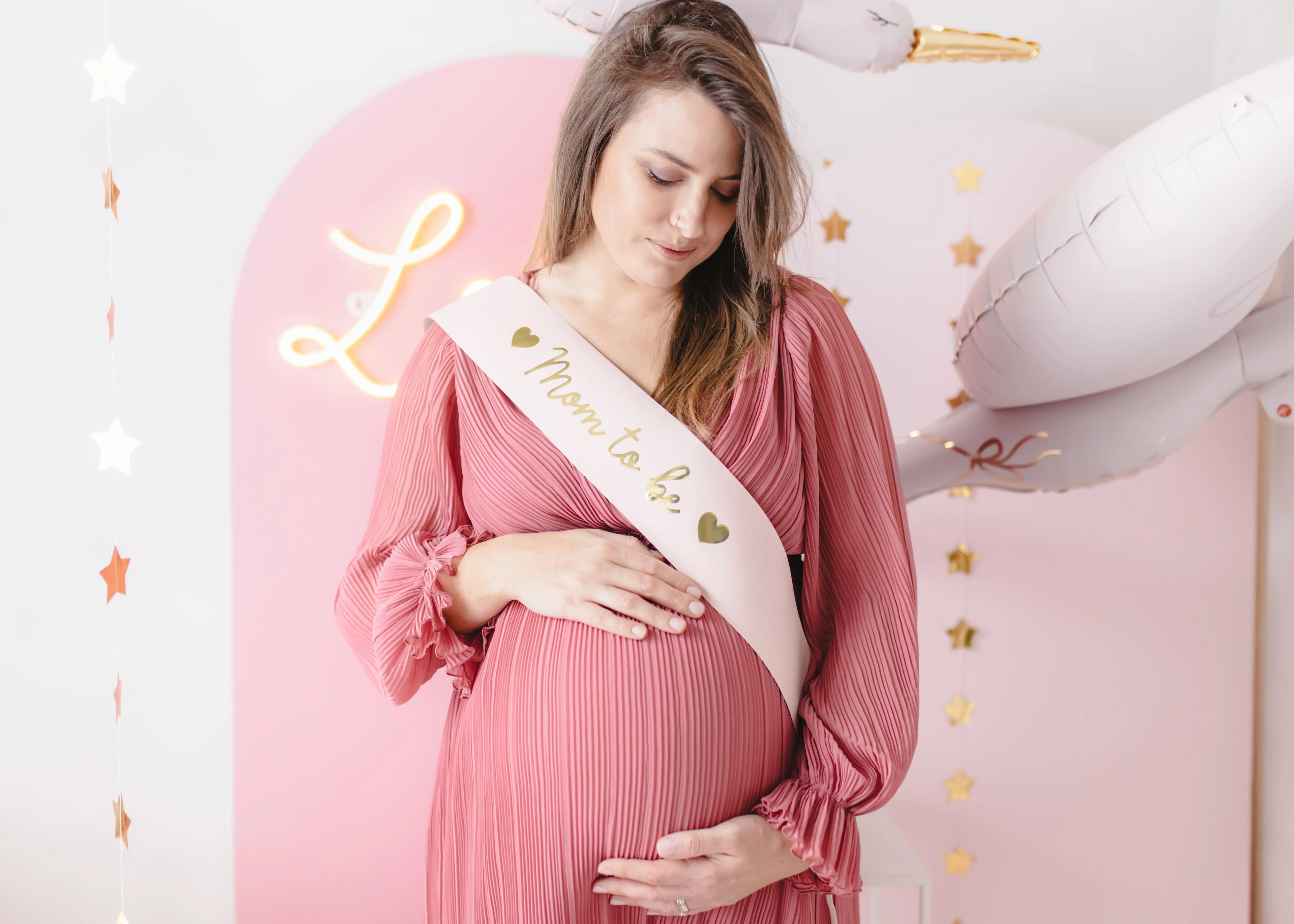 Schärpe "Mom to Be" Rosa