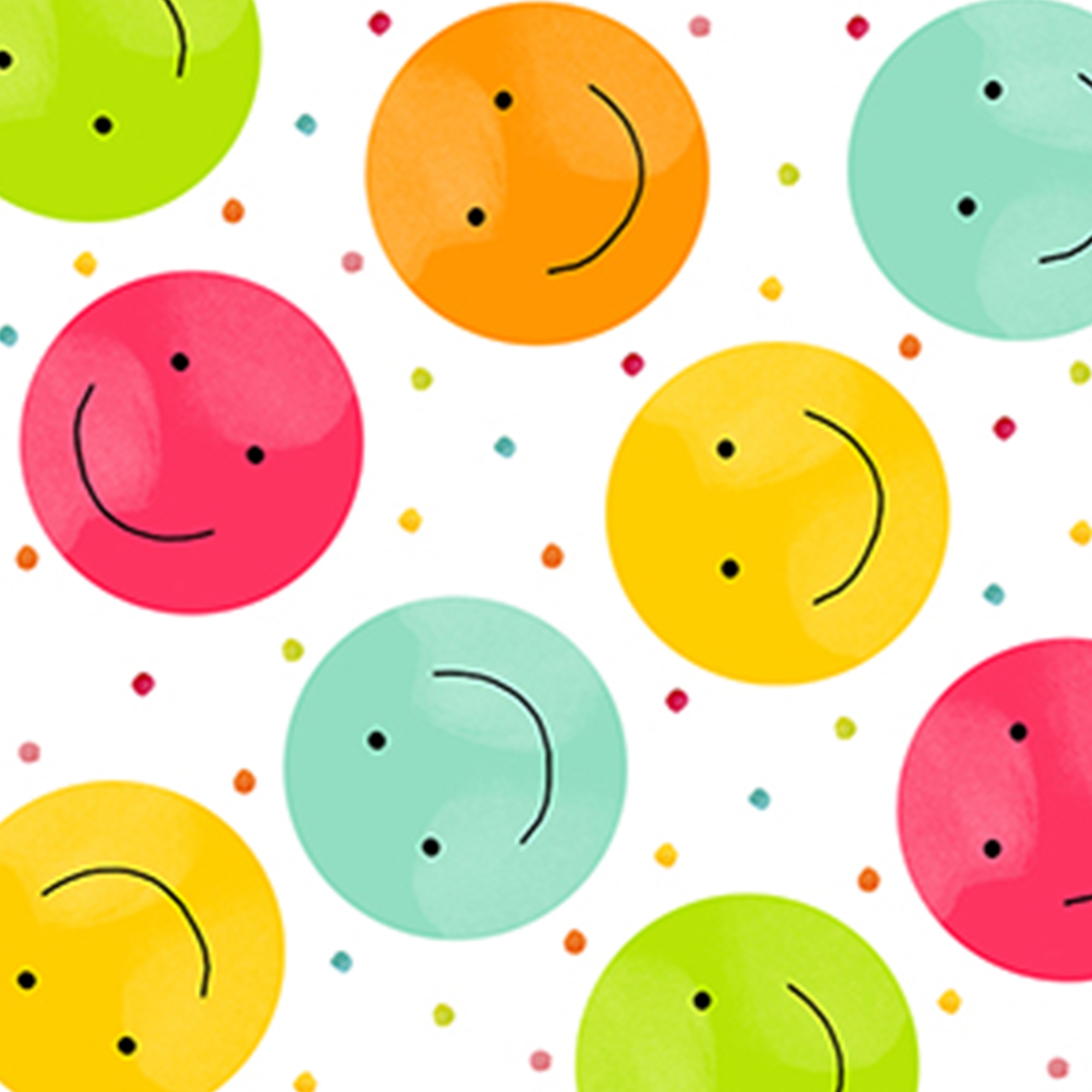 20 Servietten "Happy Smileys" Muster