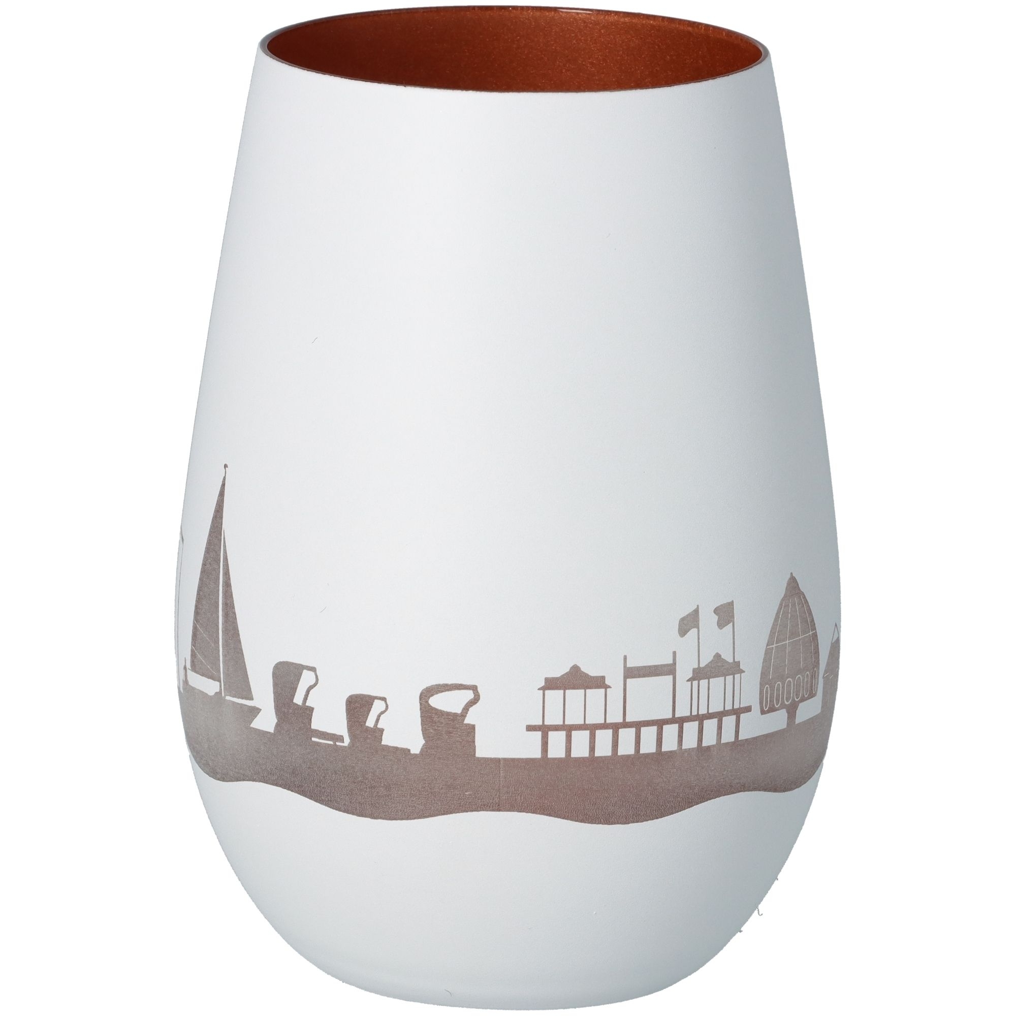 Windlicht Skyline Grömitz Weiß/Bronze Windlicht Skyline Grömitz Weiß/Bronze