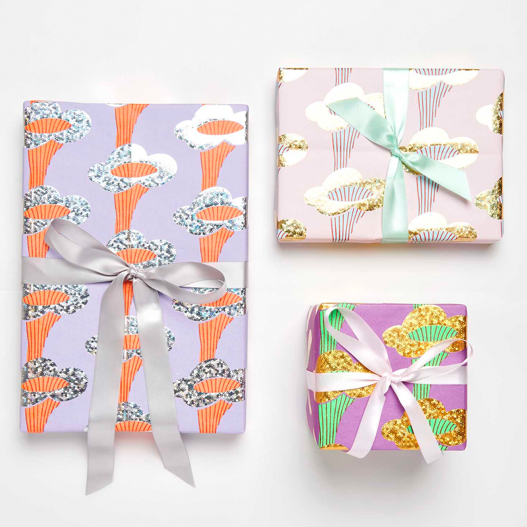 Geschenkpapier auf Rolle "Pfifferlinge" Flieder 2m Geschenkpapier auf Rolle "Pfifferlinge" Flieder 2m