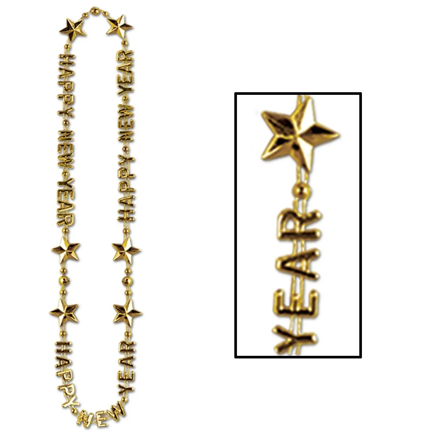 Happy New Year Kette Gold