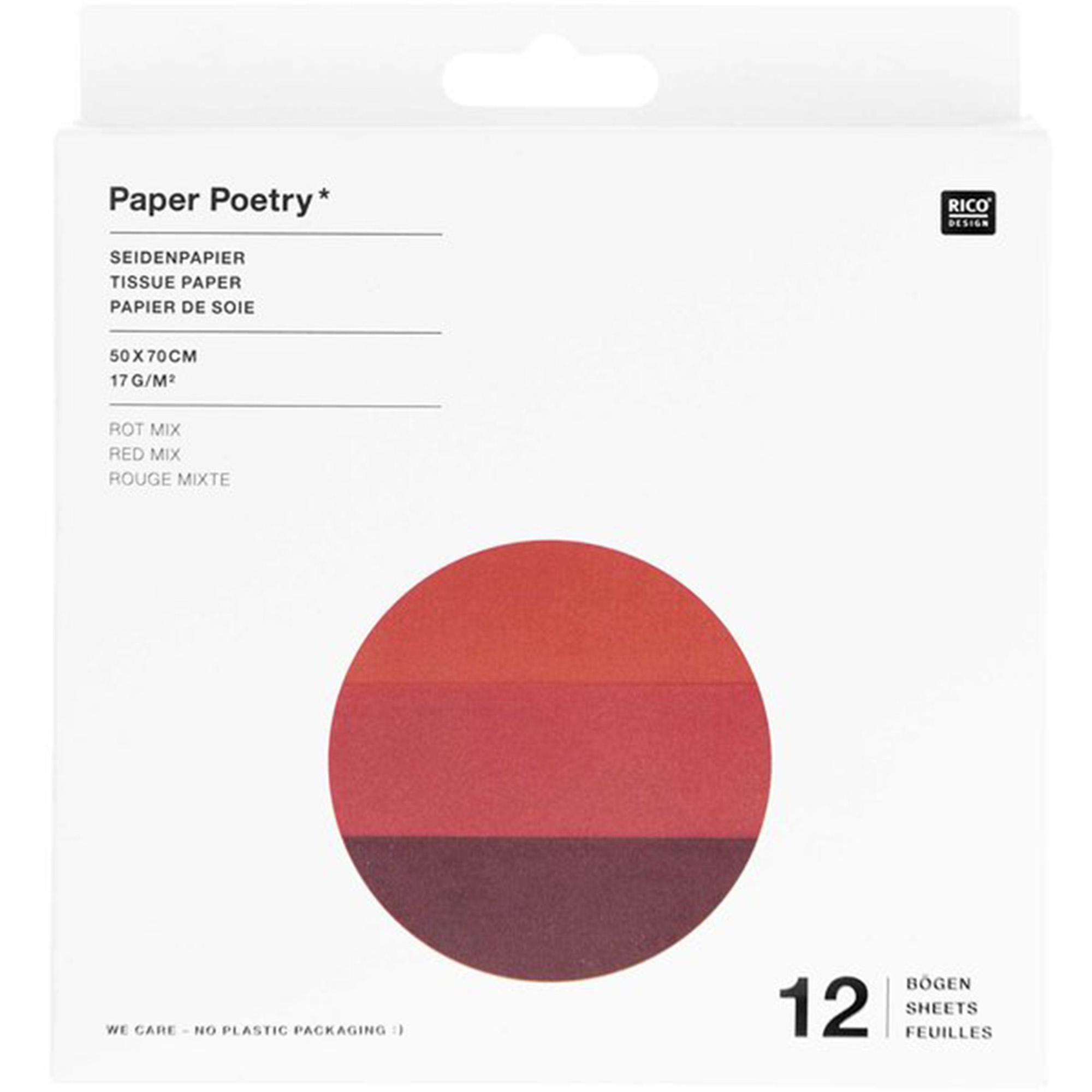 Seidenpapier Rot Mix, 12 Bögen Seidenpapier Rot Mix, 12 Bögen