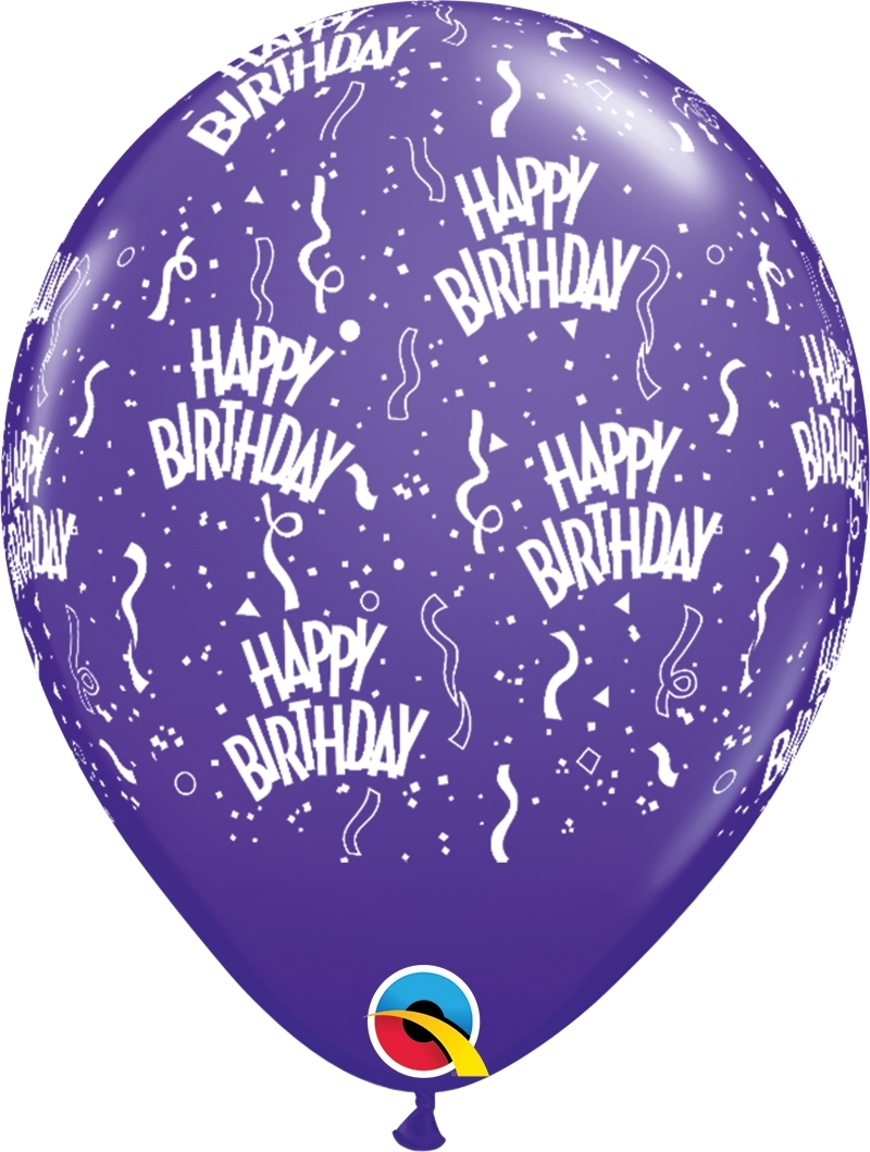 Qualatex Latexballon Happy Birthday verschiedene Farben Ø 30cm Qualatex Latexballon Happy Birthday verschiedene Farben Ø 30cm