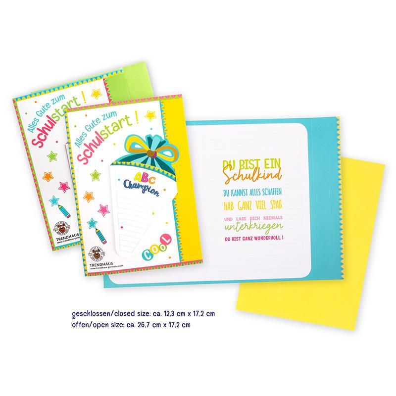 Glückwunschkarte "Alles Gute zum Schulstart!" Glückwunschkarte "Alles Gute zum Schulstart!"