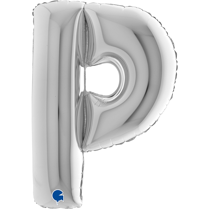 Folienballon Buchstabe P Silber 100cm Folienballon Buchstabe P Silber 100cm
