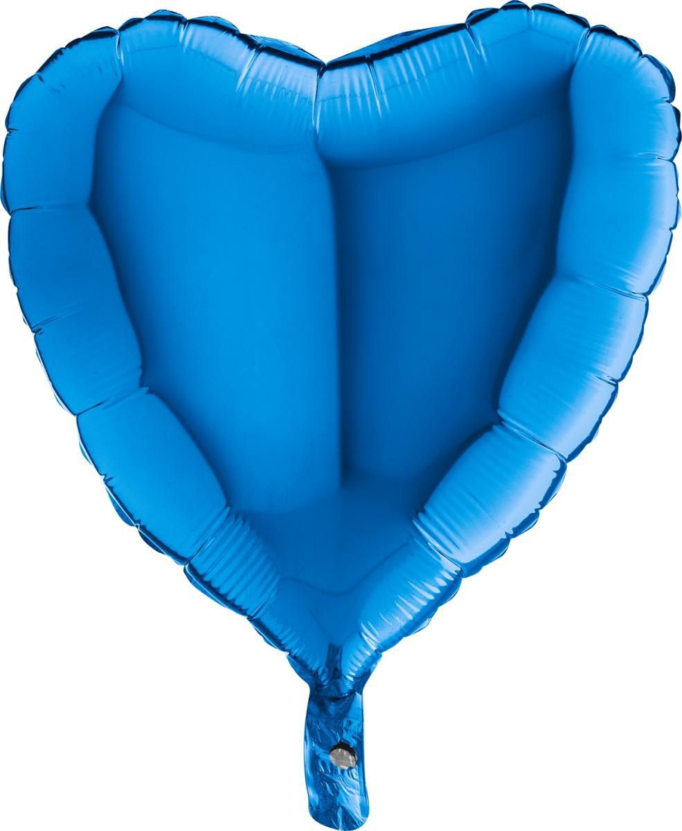 Folienballon Herz Blau 45cm