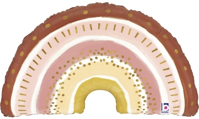 Folienballon "Boho" Regenbogen 91cm Folienballon "Boho" Regenbogen 91cm